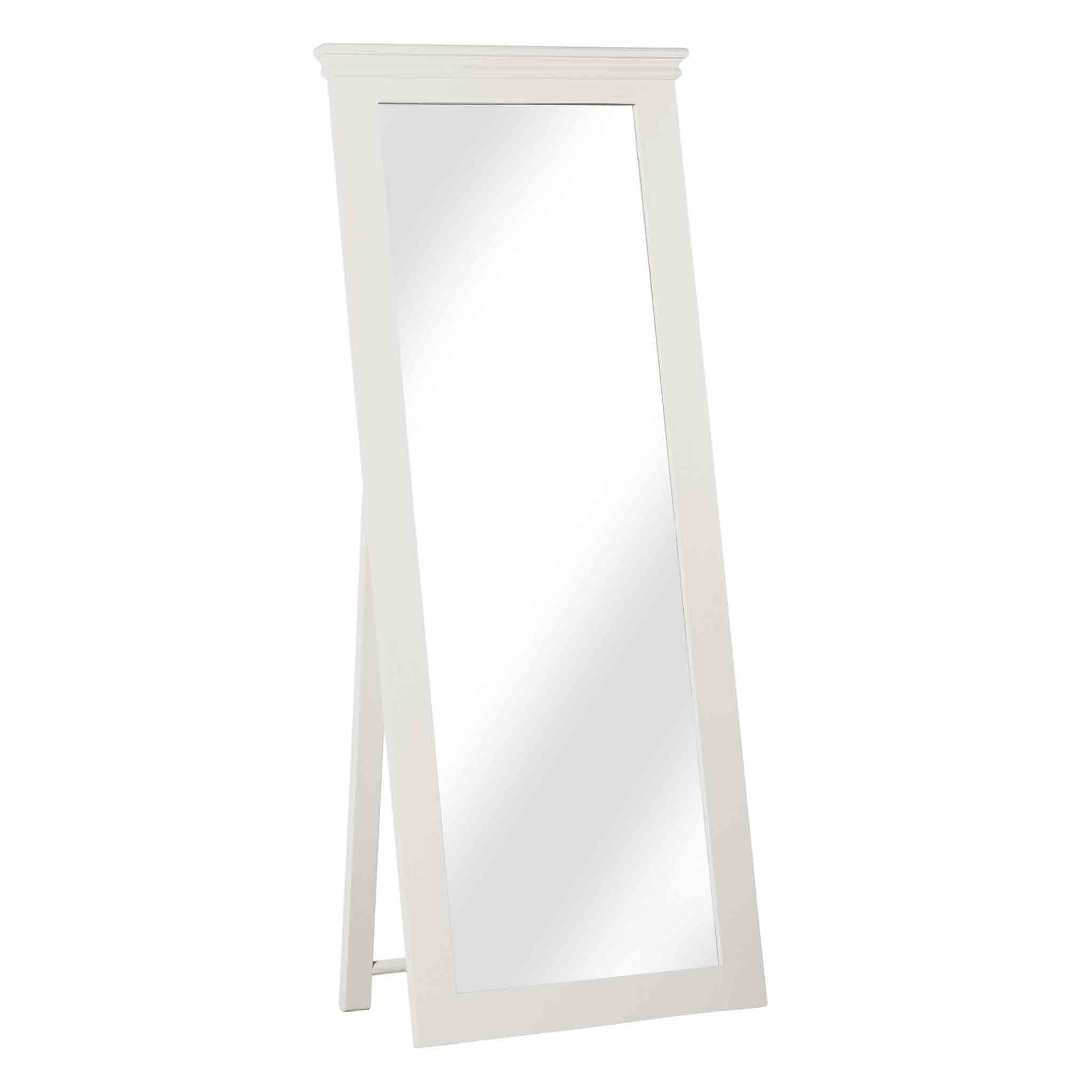 Melrose White Painted Freestanding Cheval Mirror – Roseland Furniture