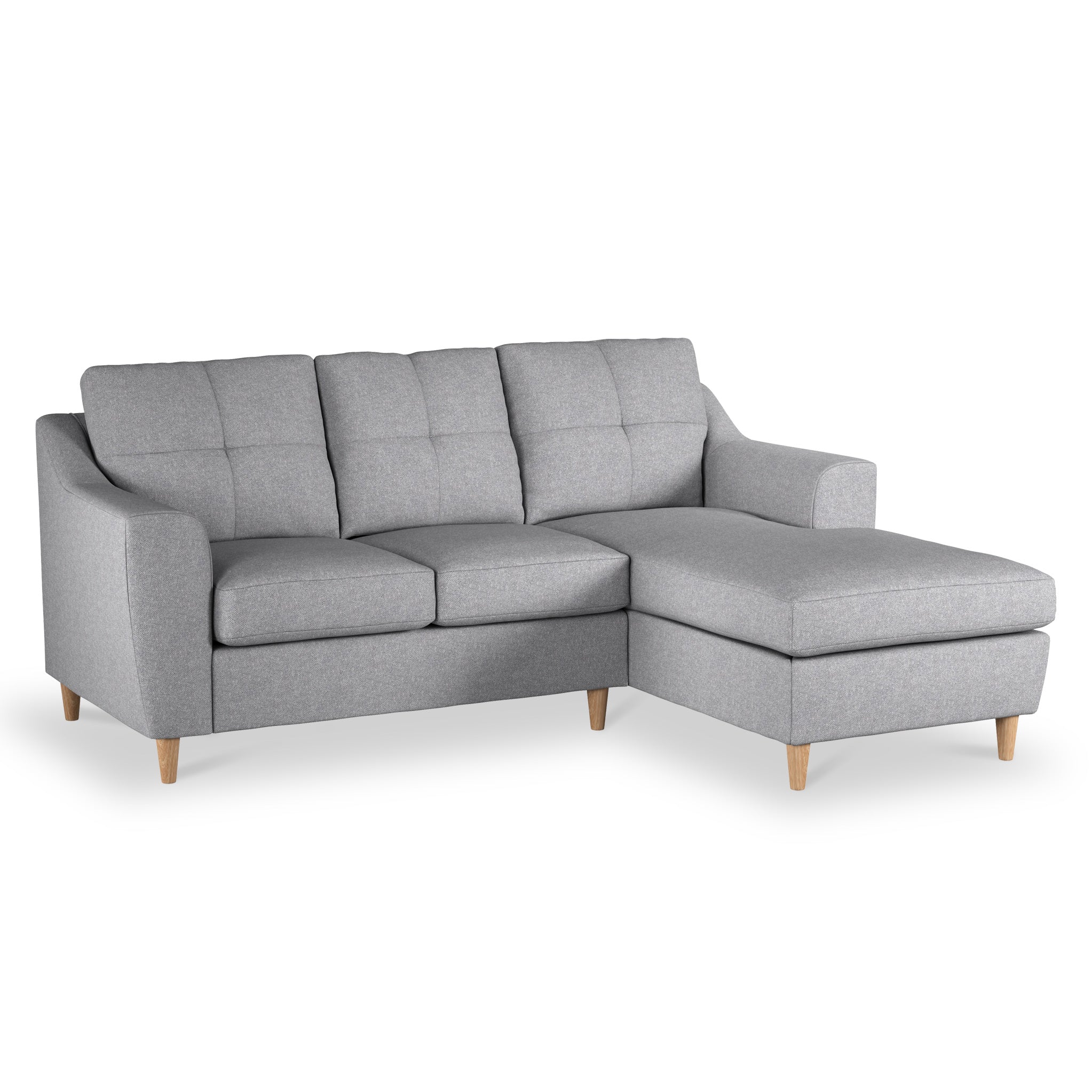 Justin 3 Seater Chaise Sofa Traditional Tufted Couch Roseland