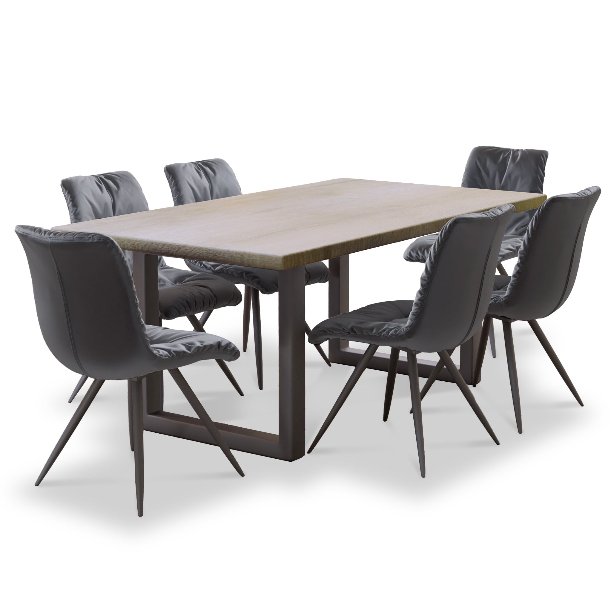 Thelma 18m Dining Table With 6 Addison Velvet Dining Chairs Roseland