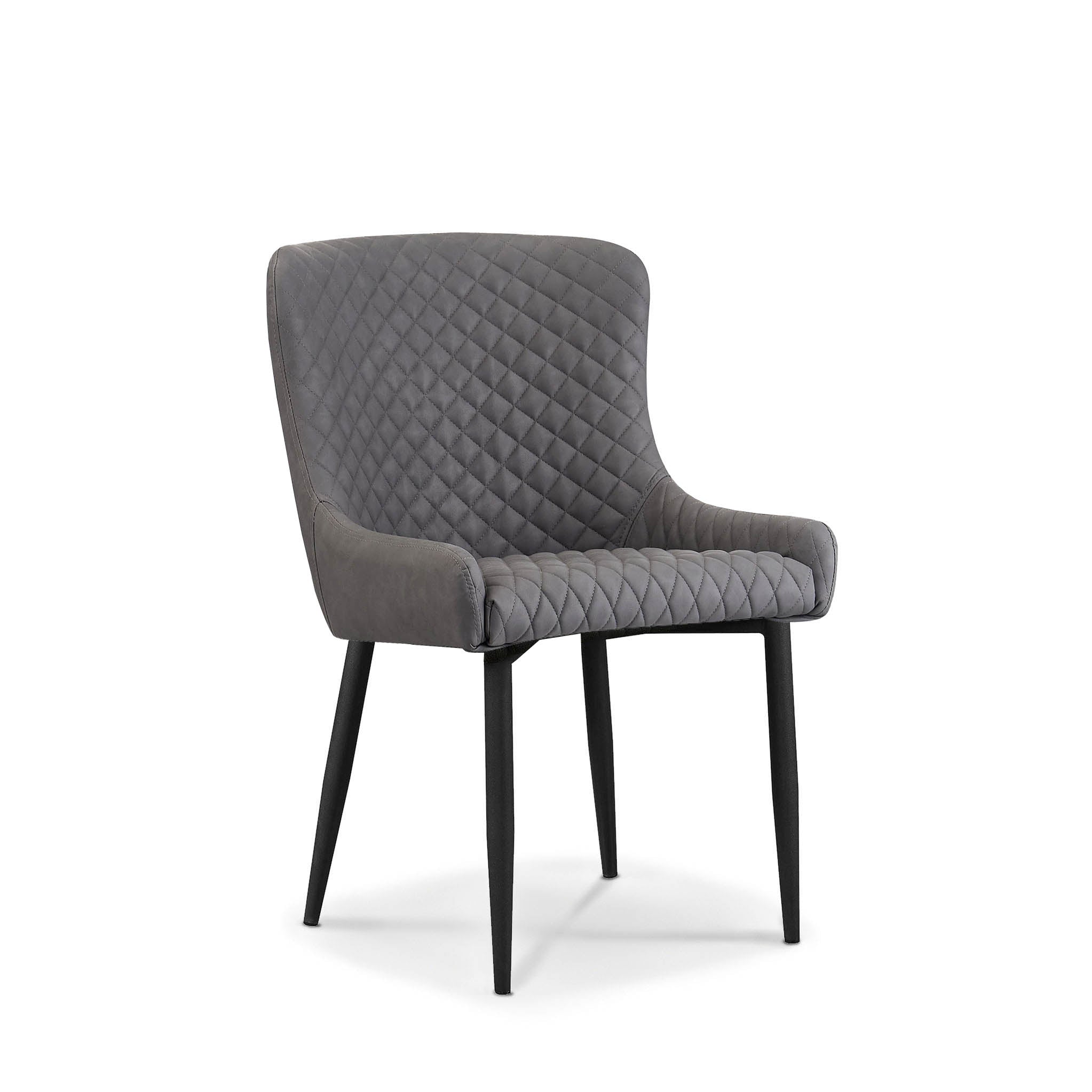 Brooklyn Faux Leather Dining Chair Grey Or Brown Roseland