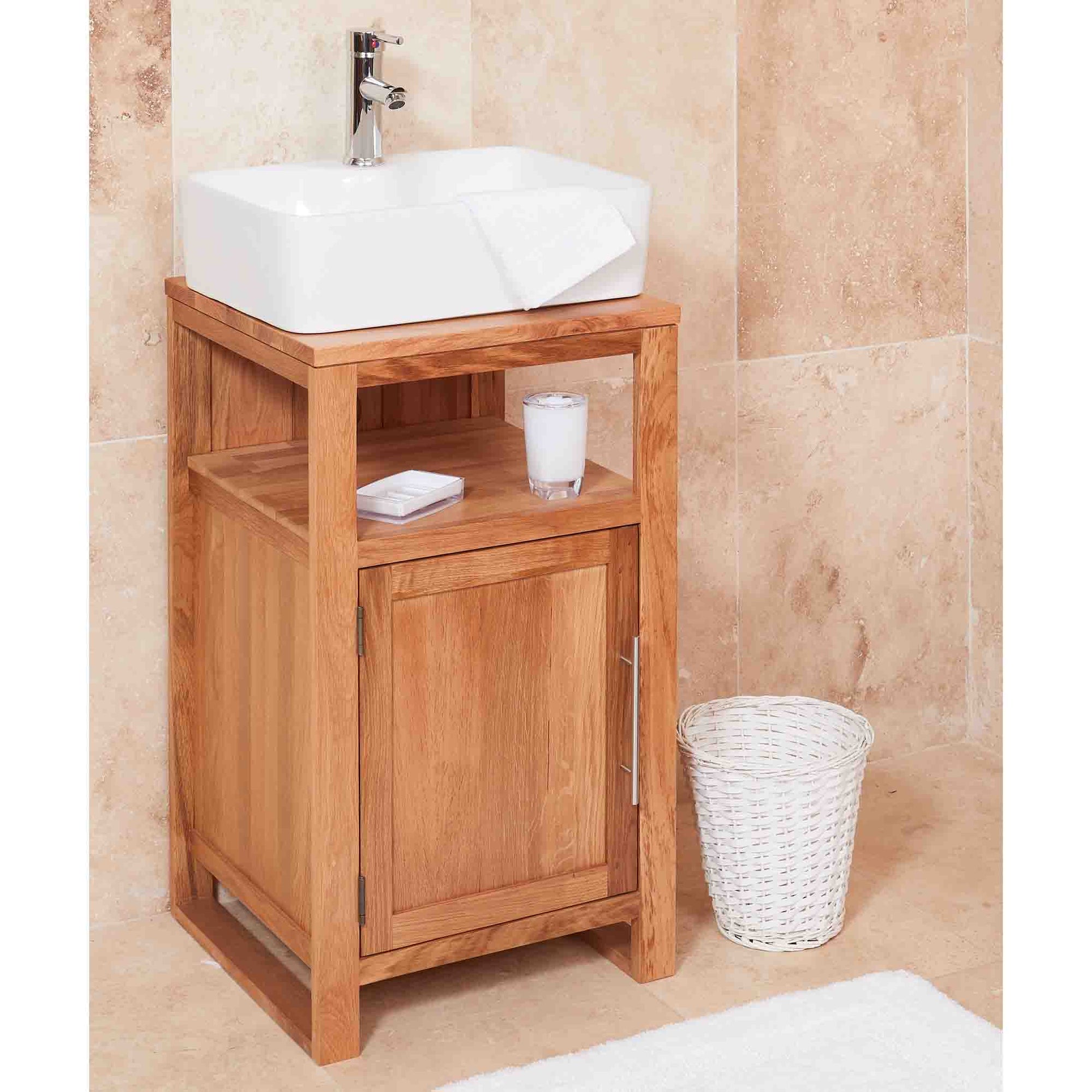 Mobel Bathroom 100% Solid Oak Single Door Square Sink Unit - Roseland ...