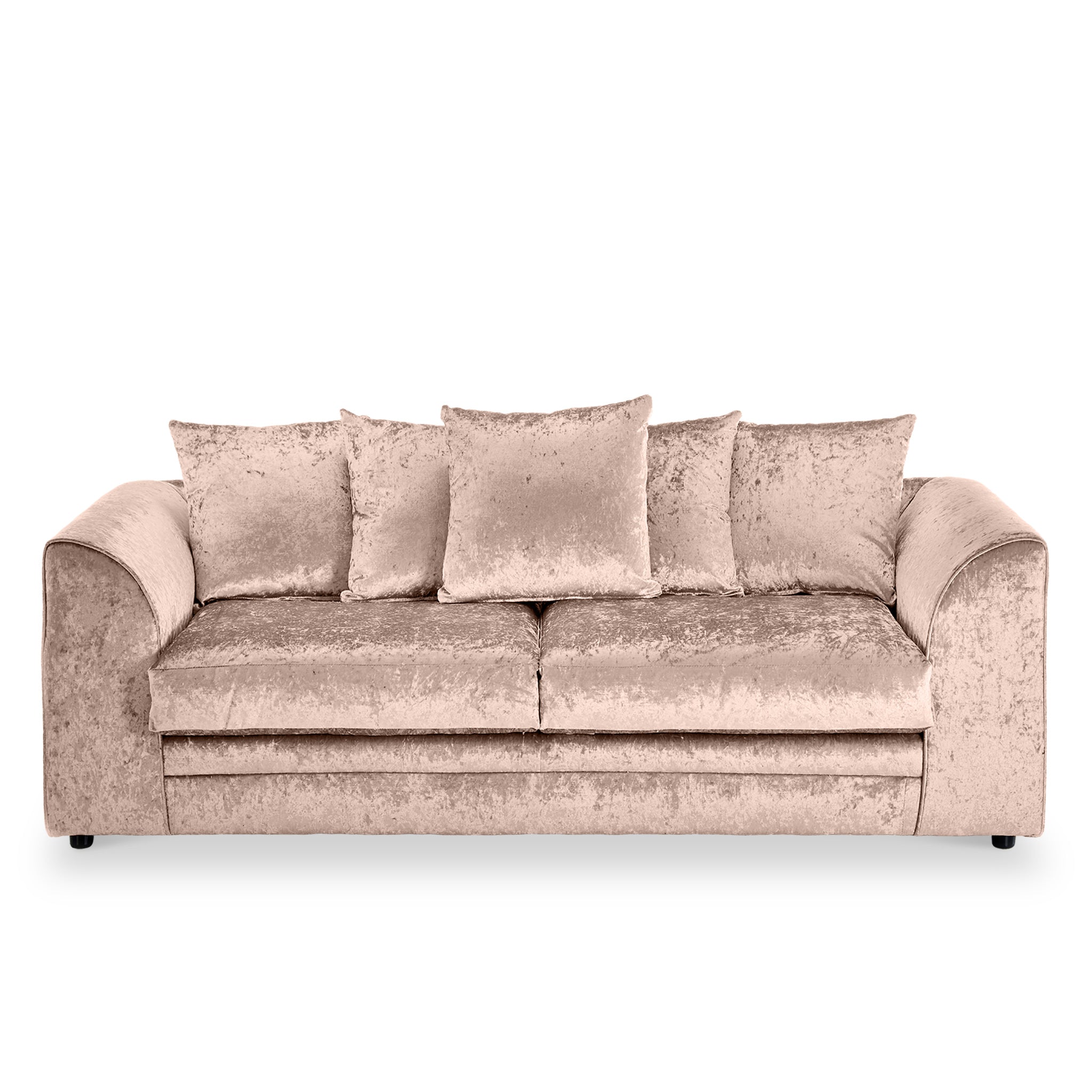 Tamara 3 Seater Crushed Velvet Scatter Sofa Roseland