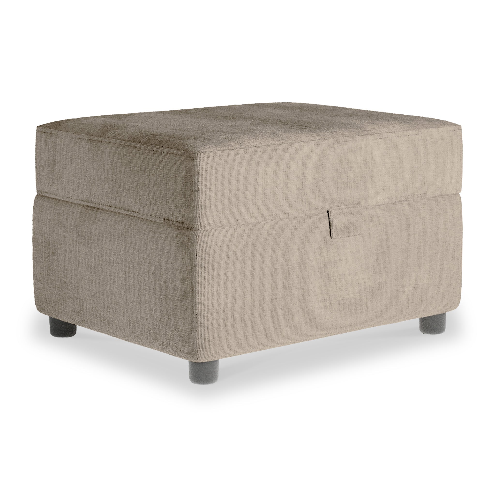 Chester Upholstered Fabric Footstool Small Storage Pouffe Roseland