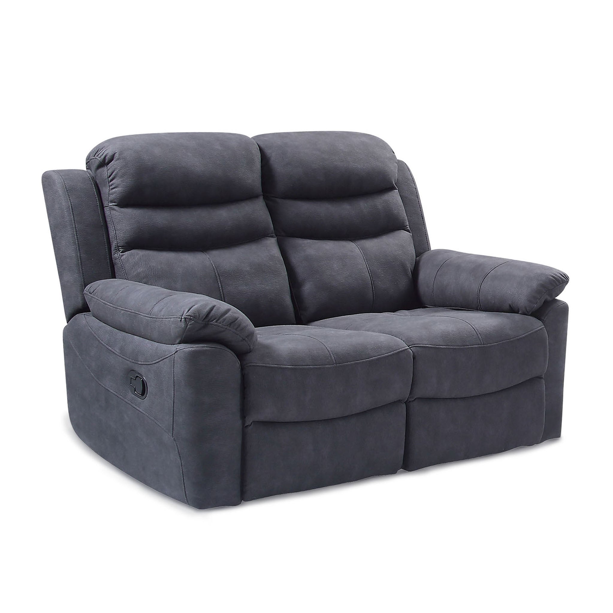 Conway 2 Seater Recliner Sofa Charcoal Roseland