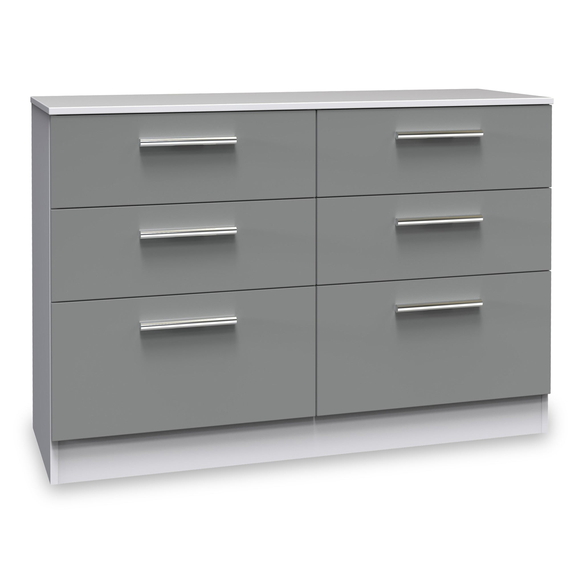 Blakely Grey White Two Tone 6 Drawer Wide Chest Roseland