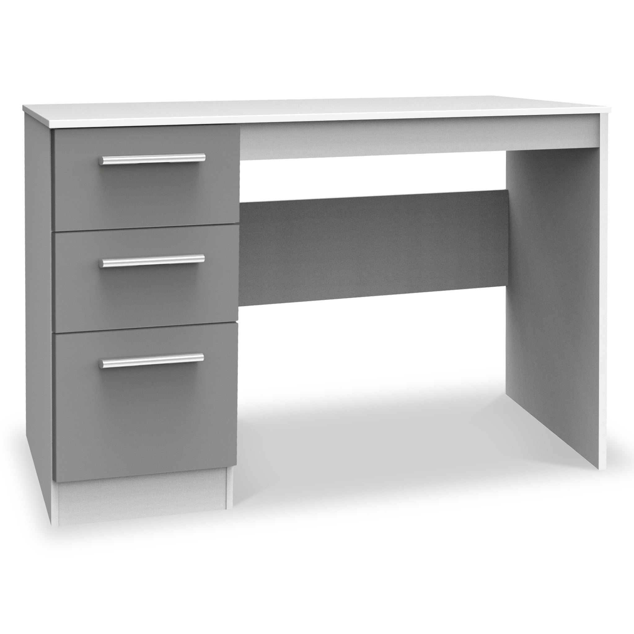 Blakely White Grey Two Tone 3 Drawer Work From Home Storage Desk