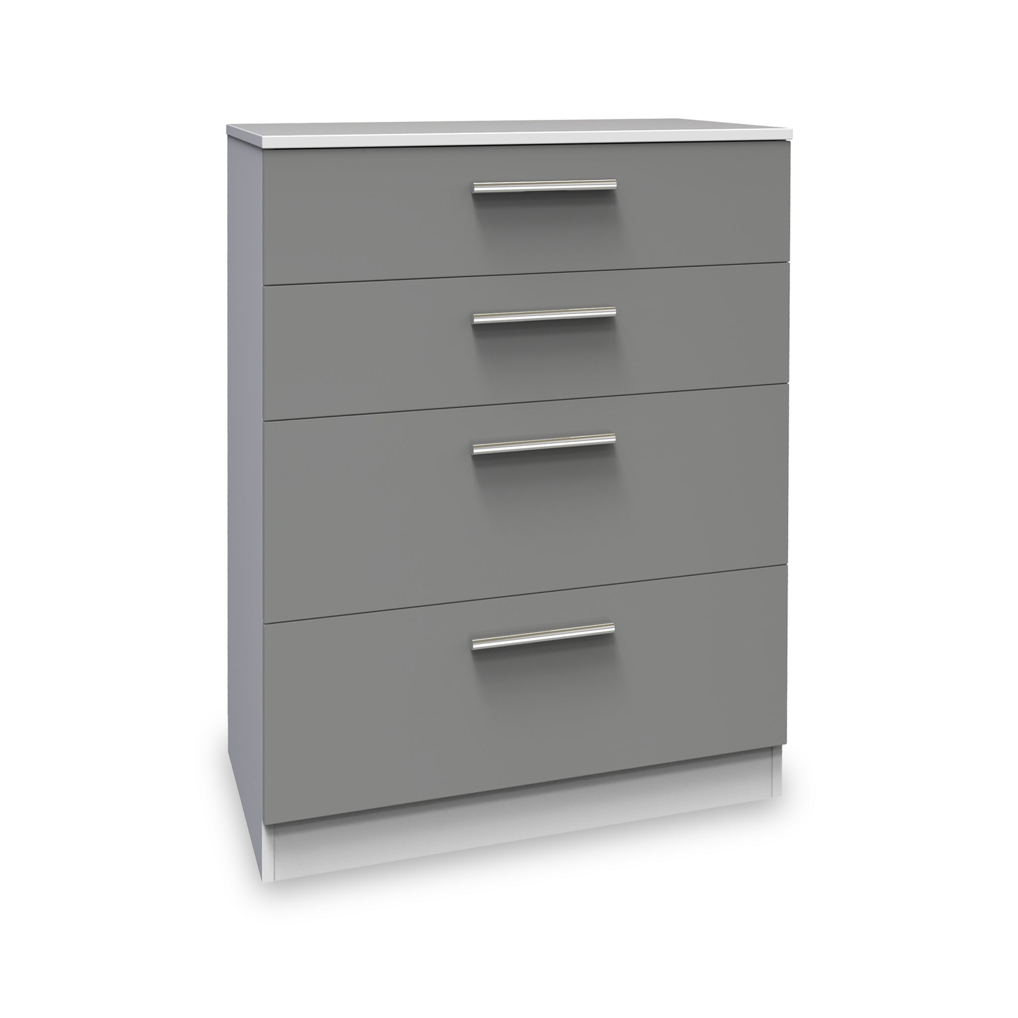 Blakely White Grey Two Tone 4 Drawer Deep Chest Roseland