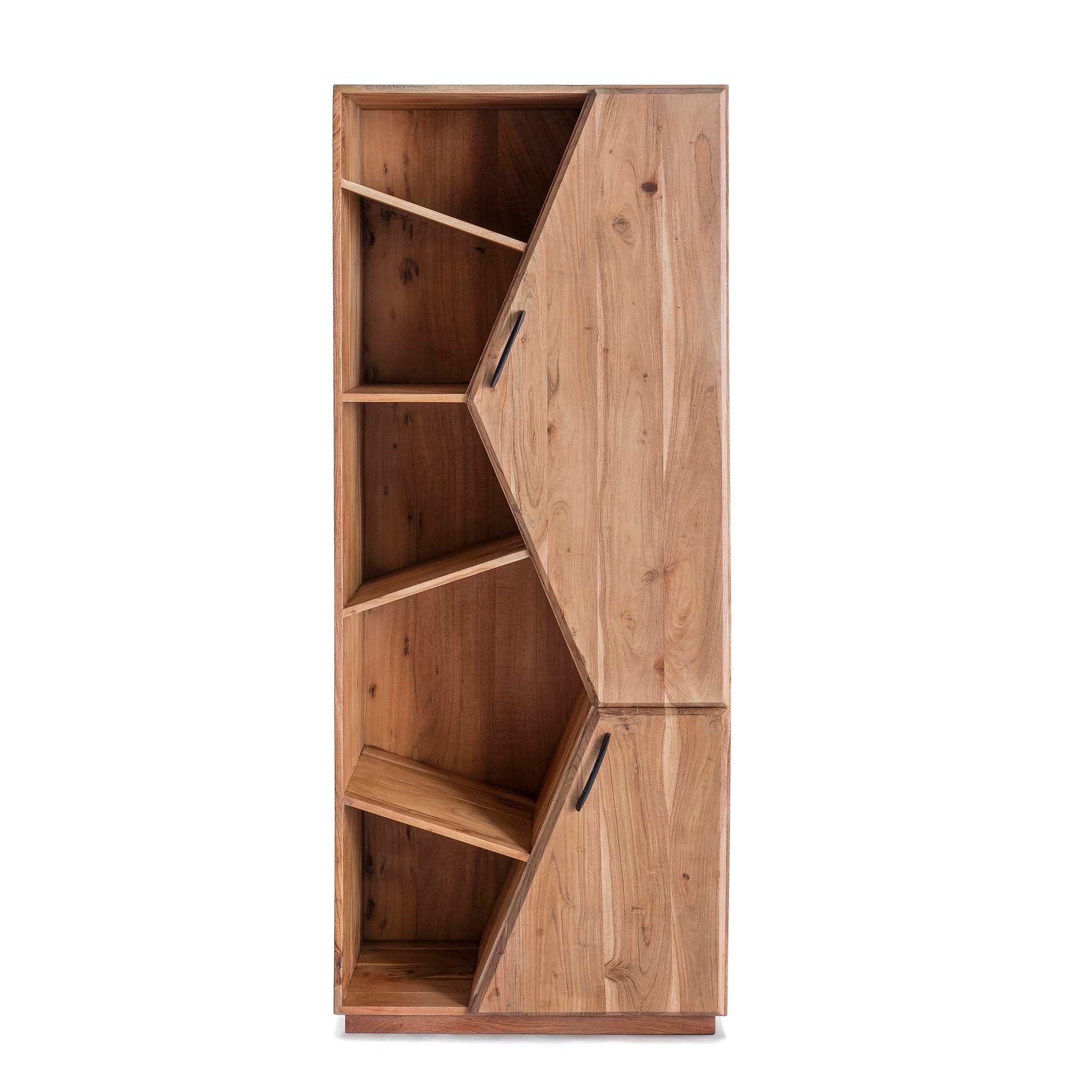 Yavin Acacia Bookcase Storage Cabinet Roseland