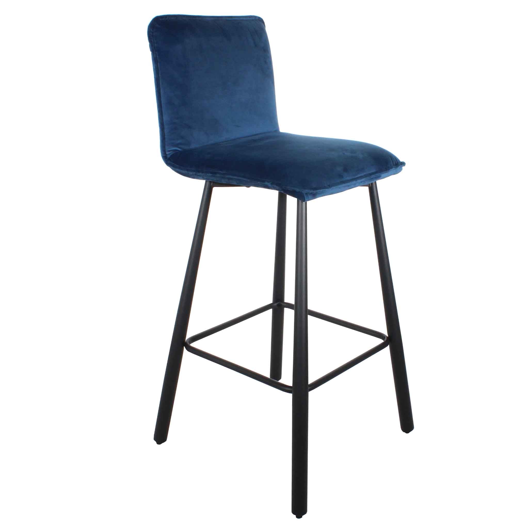 Whitney Retro Velvet Upholstered Kitchen Breakfast Bar Stool