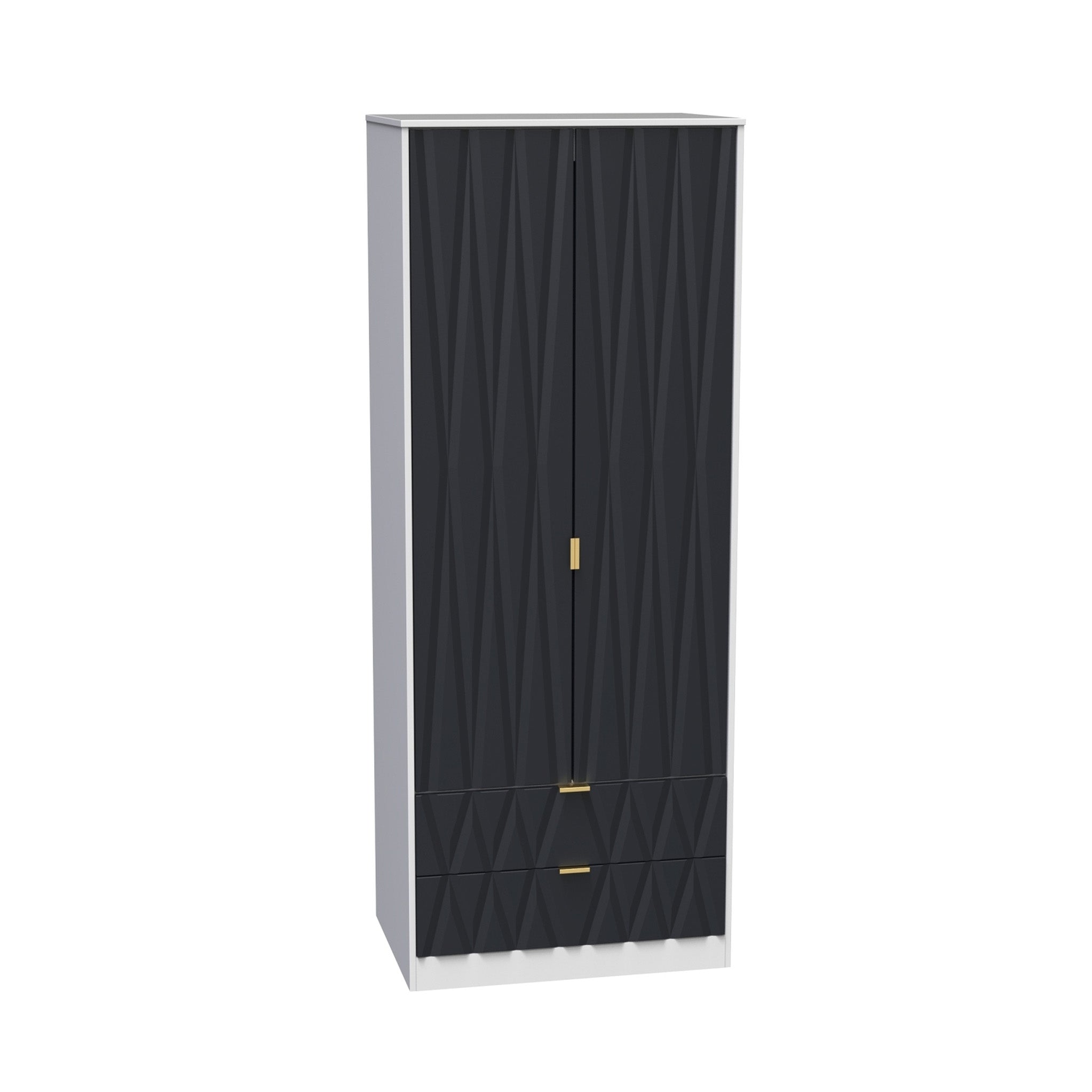 Geo Panelled 2 Door 2 Drawer Wardrobe Roseland