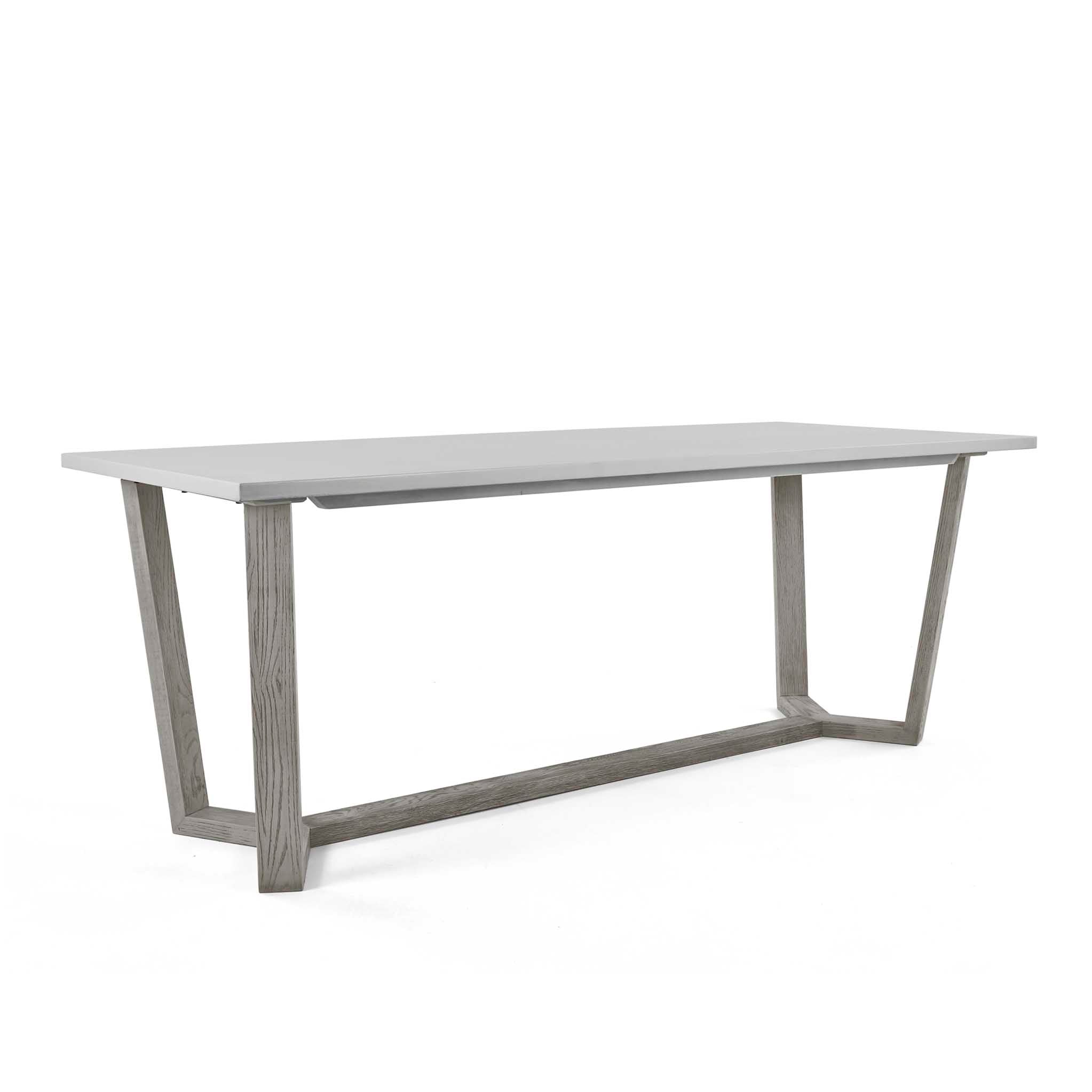 Epsom Industrial 210cm Dining Table Concrete Effect Oak Roseland