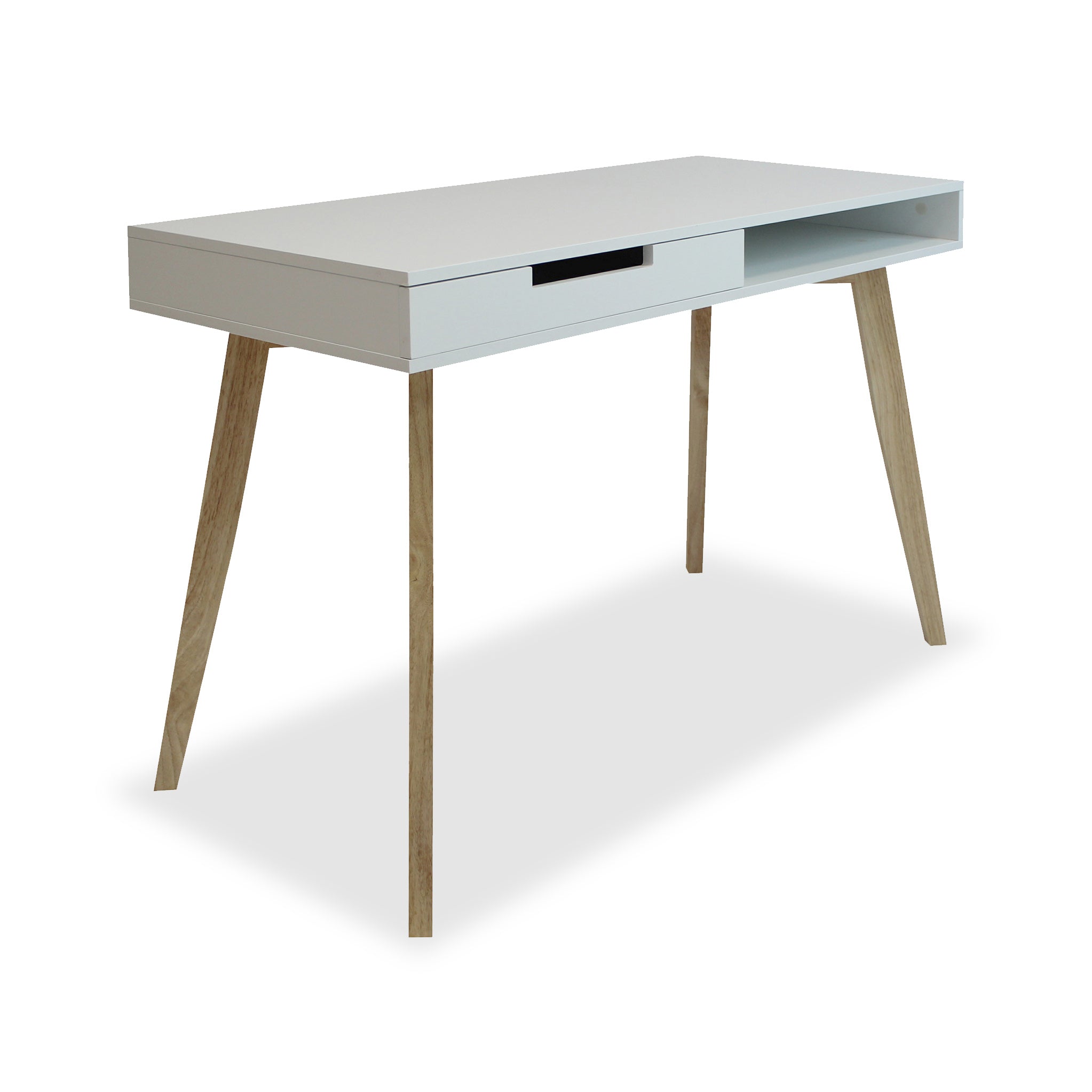 Eunice Scandi Style White Wood Home Office Computer Desk Roseland