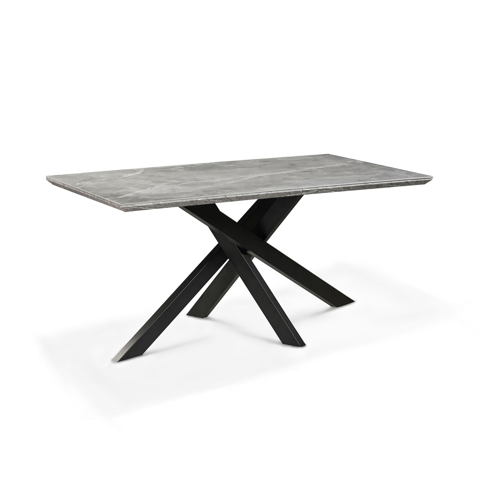 Henley 140cm Dining Table Grey Sintered Stone Seats 6 Roseland