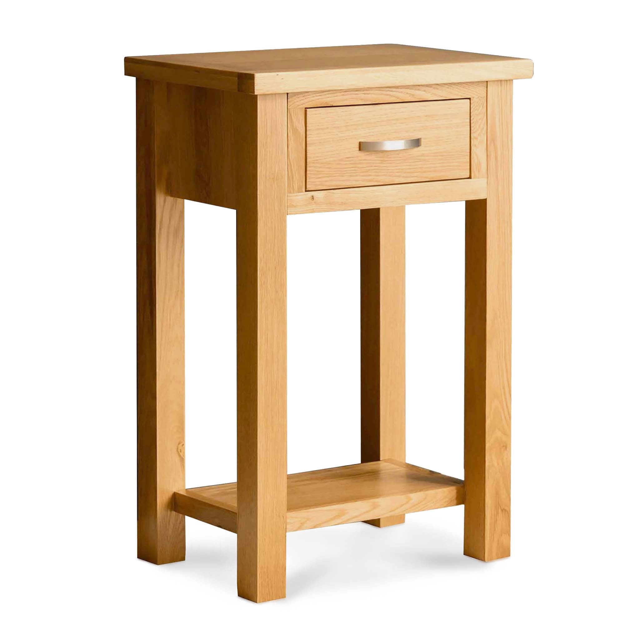 London Oak Hall Table Handcrafted Solid Wood Small Console