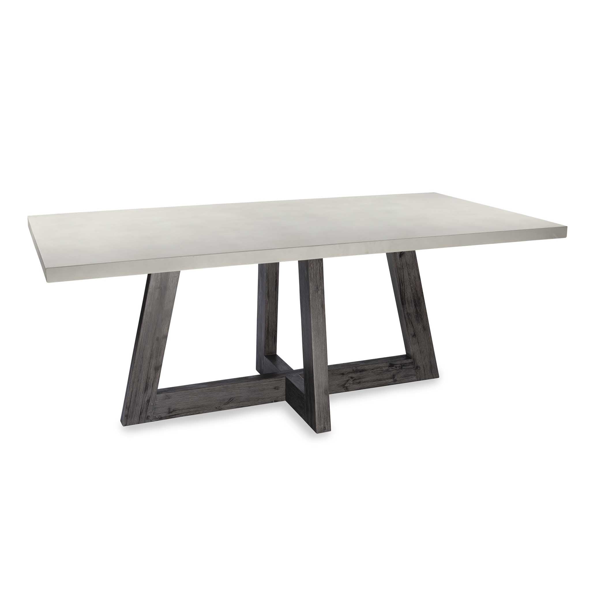 Saltaire Grey Industrial Concrete Effect Dining Table Roseland