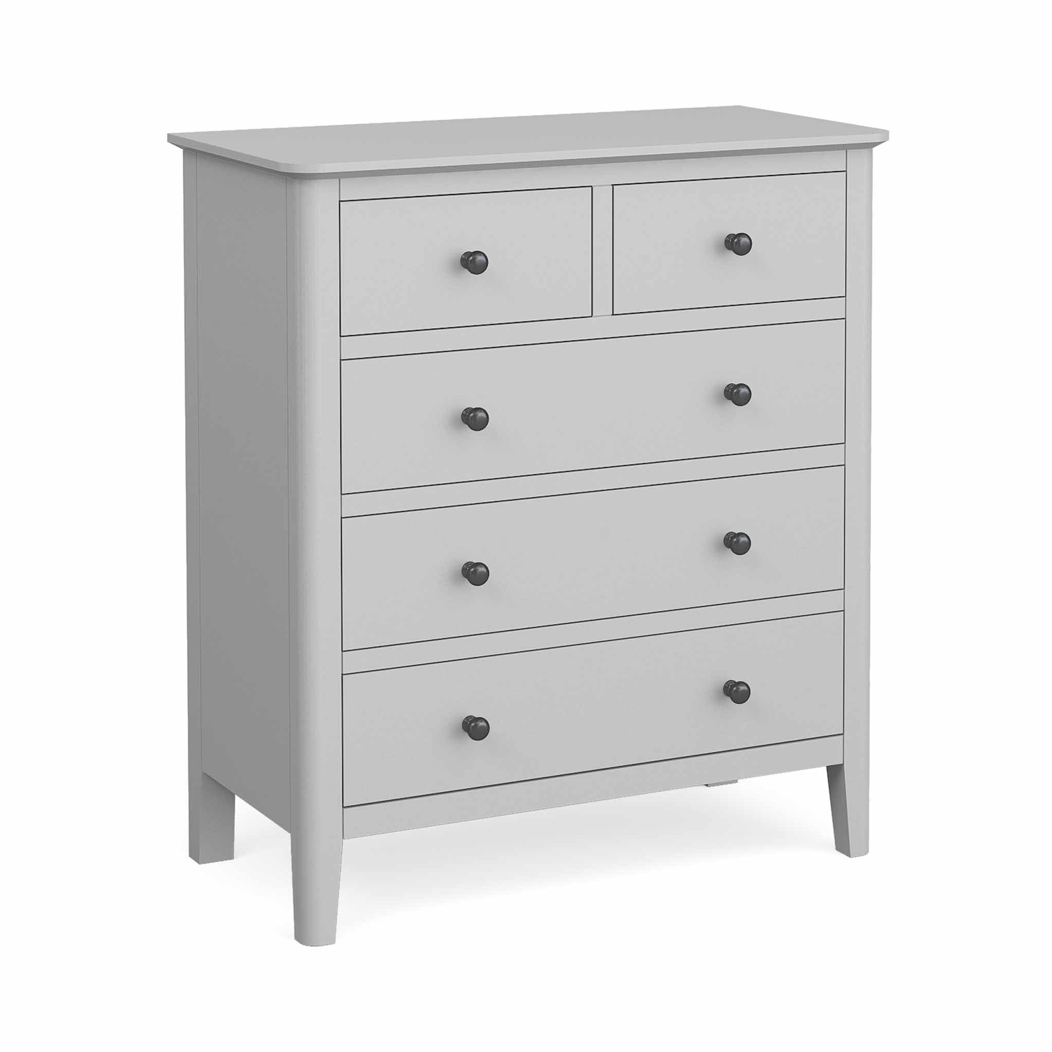 Elgin Light Grey Wooden 2 Over 3 Chest Of Drawers Roseland