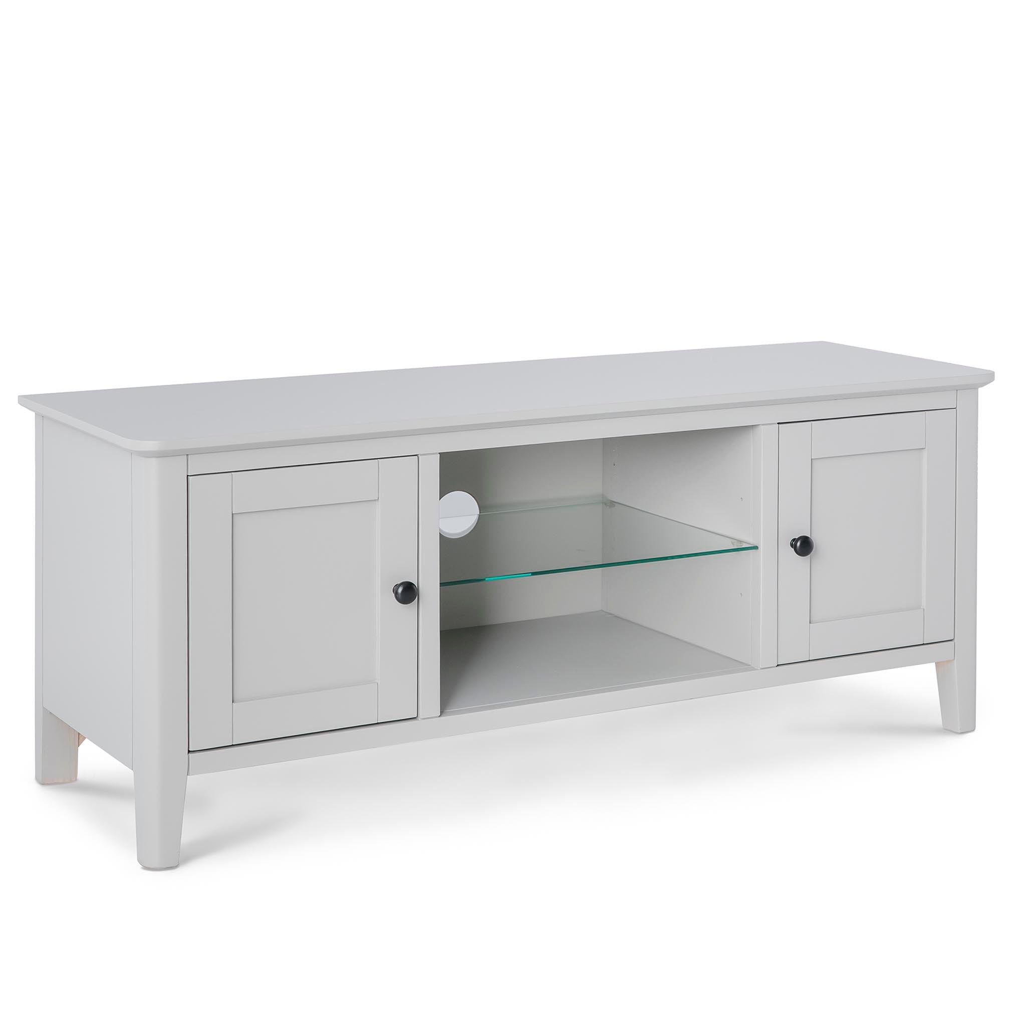 Elgin Light Grey Wooden 120cm Large Tv Stand Roseland