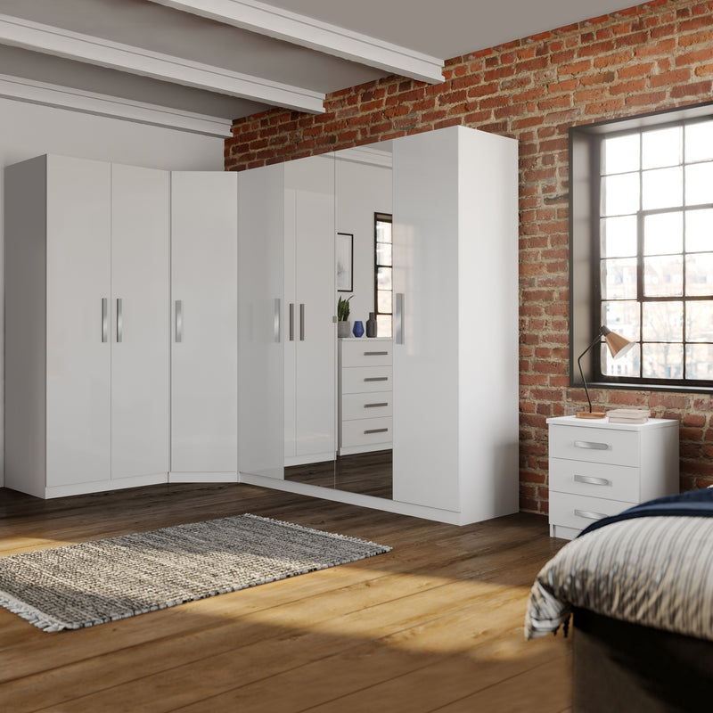 furniture24-eu Wardrobe with Sliding Doors / Bedroom Cabinet