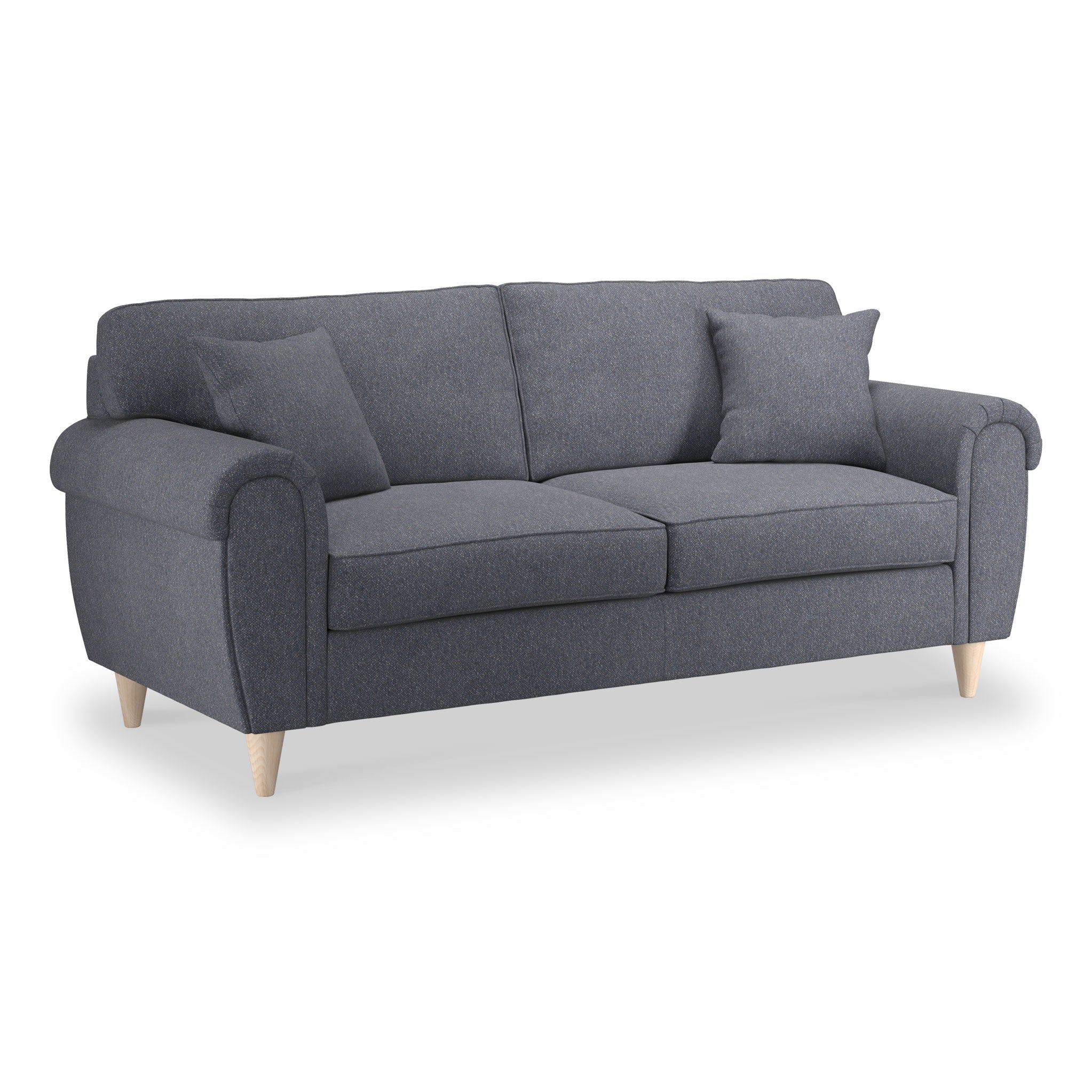 Harry 3 Seater Sofa Contemporary Comfortable Fabric Couch Roseland