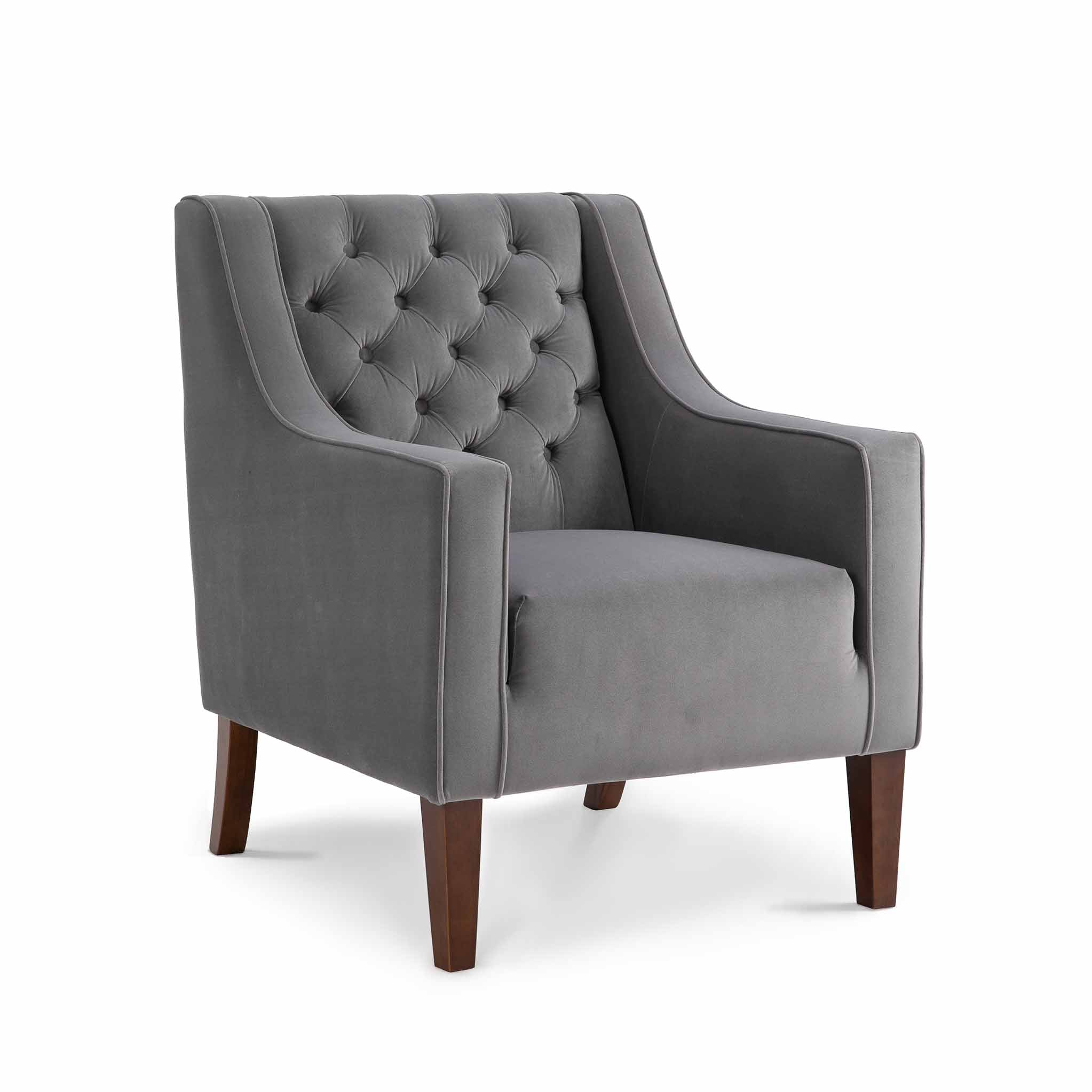 Eliza Velvet Chesterfield Armchair Roseland