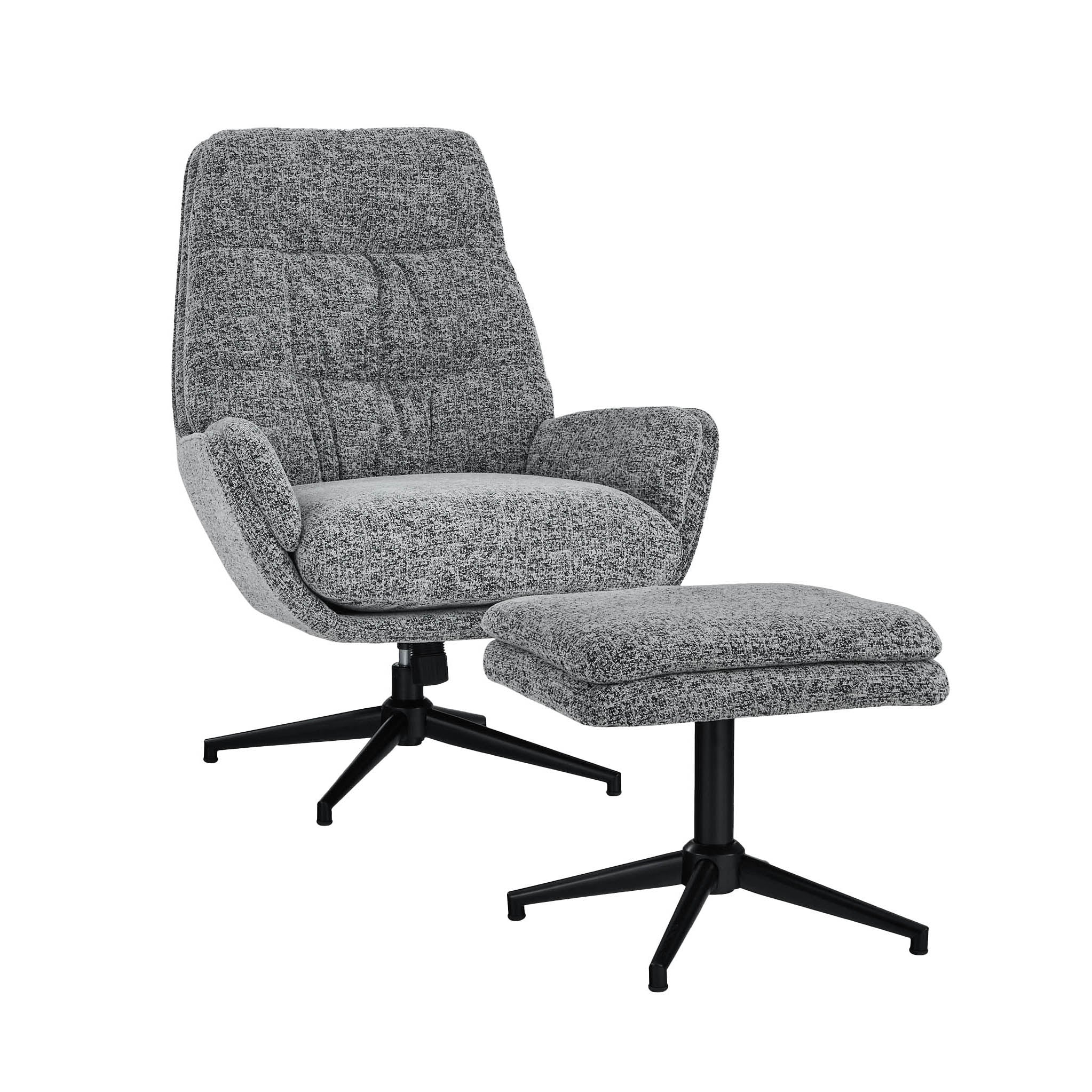Otis Boucle Armchair With Footstool Roseland