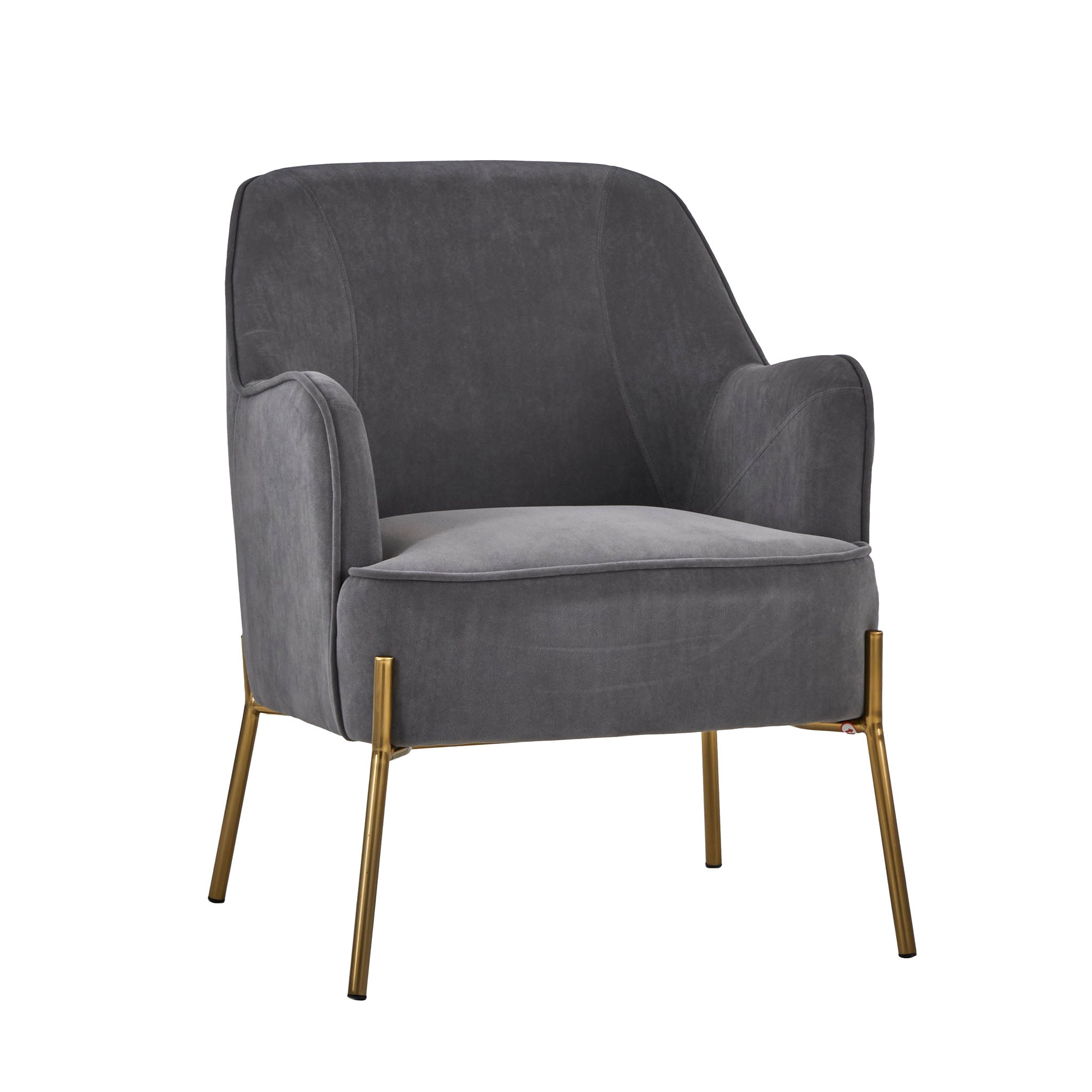 Delphine Glamorous Velvet Padded Accent Chair For Living Room Or Bedroom