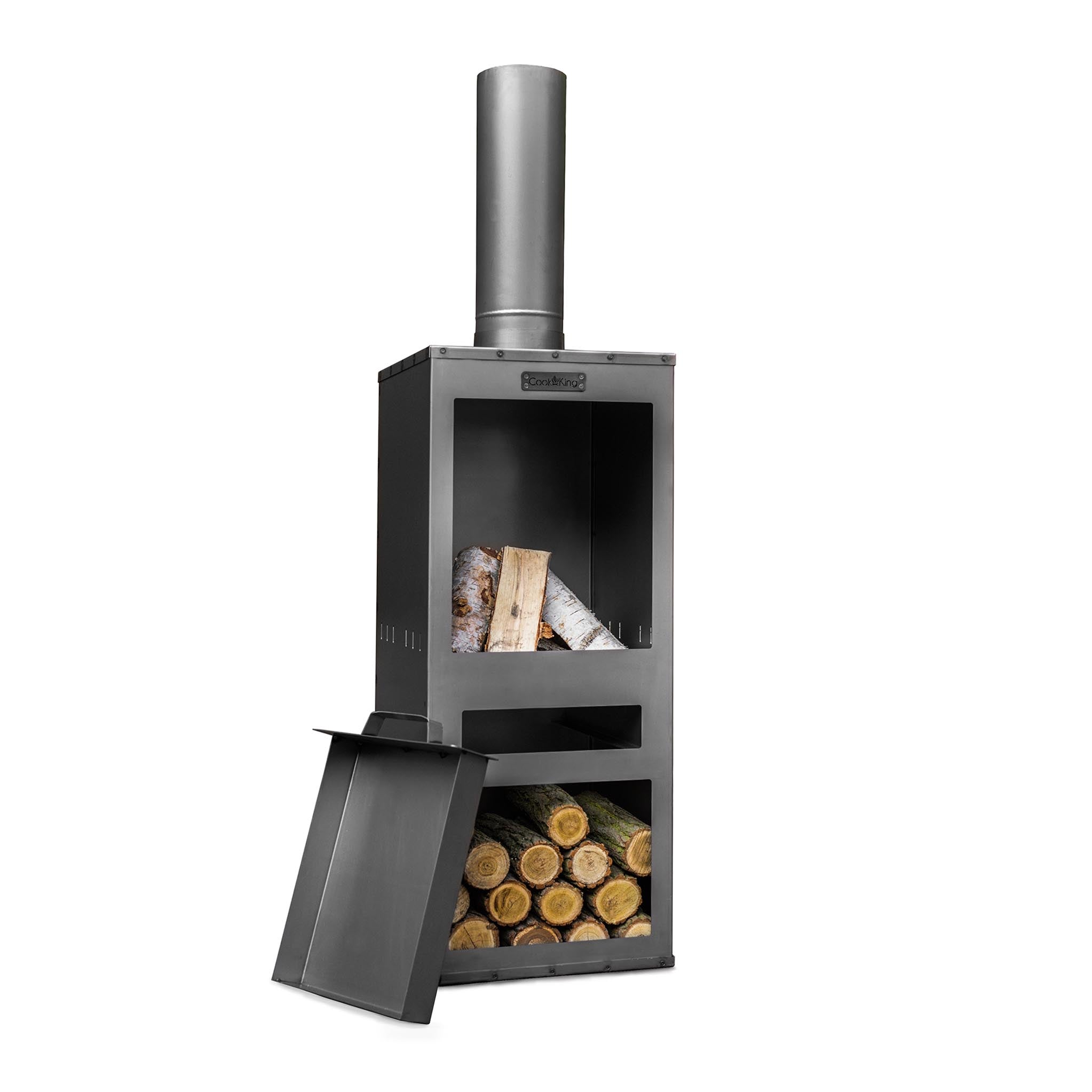 Rose Garden Wood Burning Stove Outdoor Steel Log Smoker Log Store For Outside Patio Uk