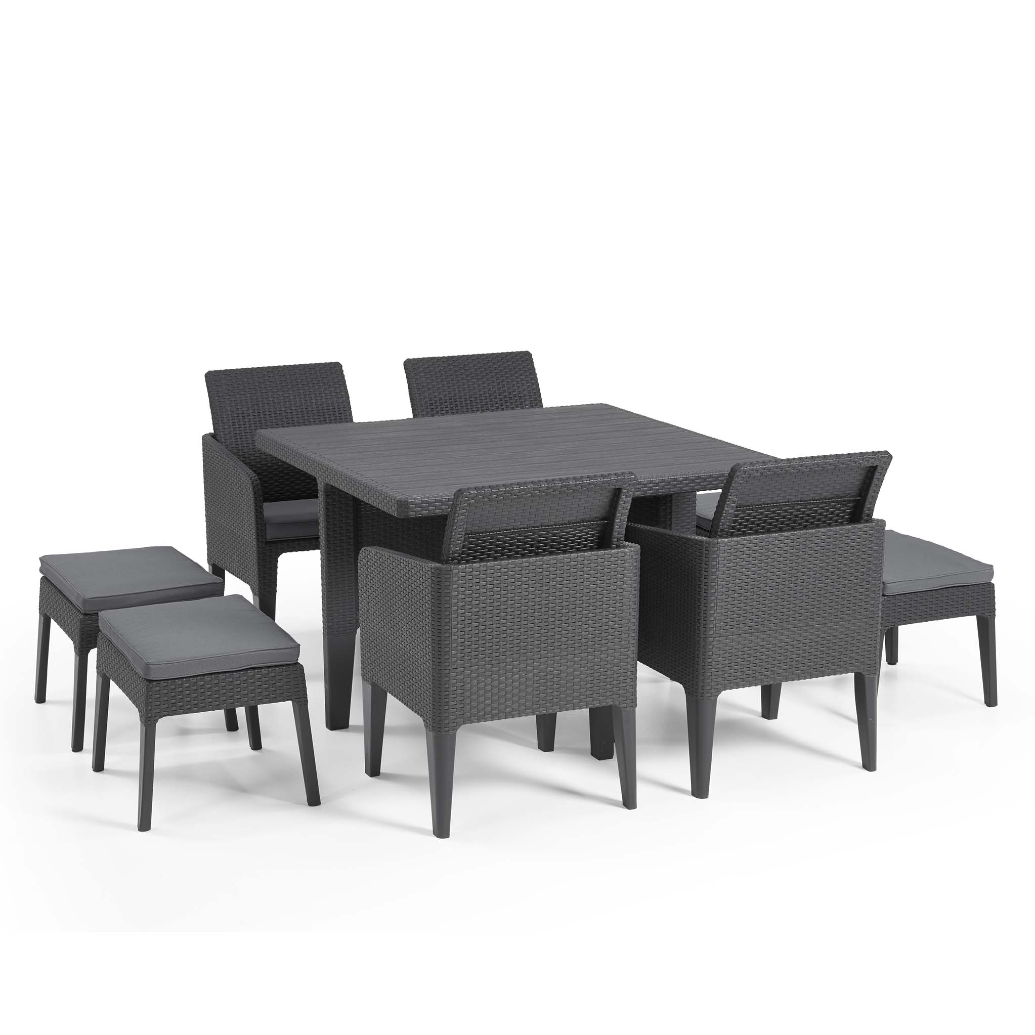 Keter Dine Out 4 8 Seater Dining Set Outdoor Seating Set Roseland