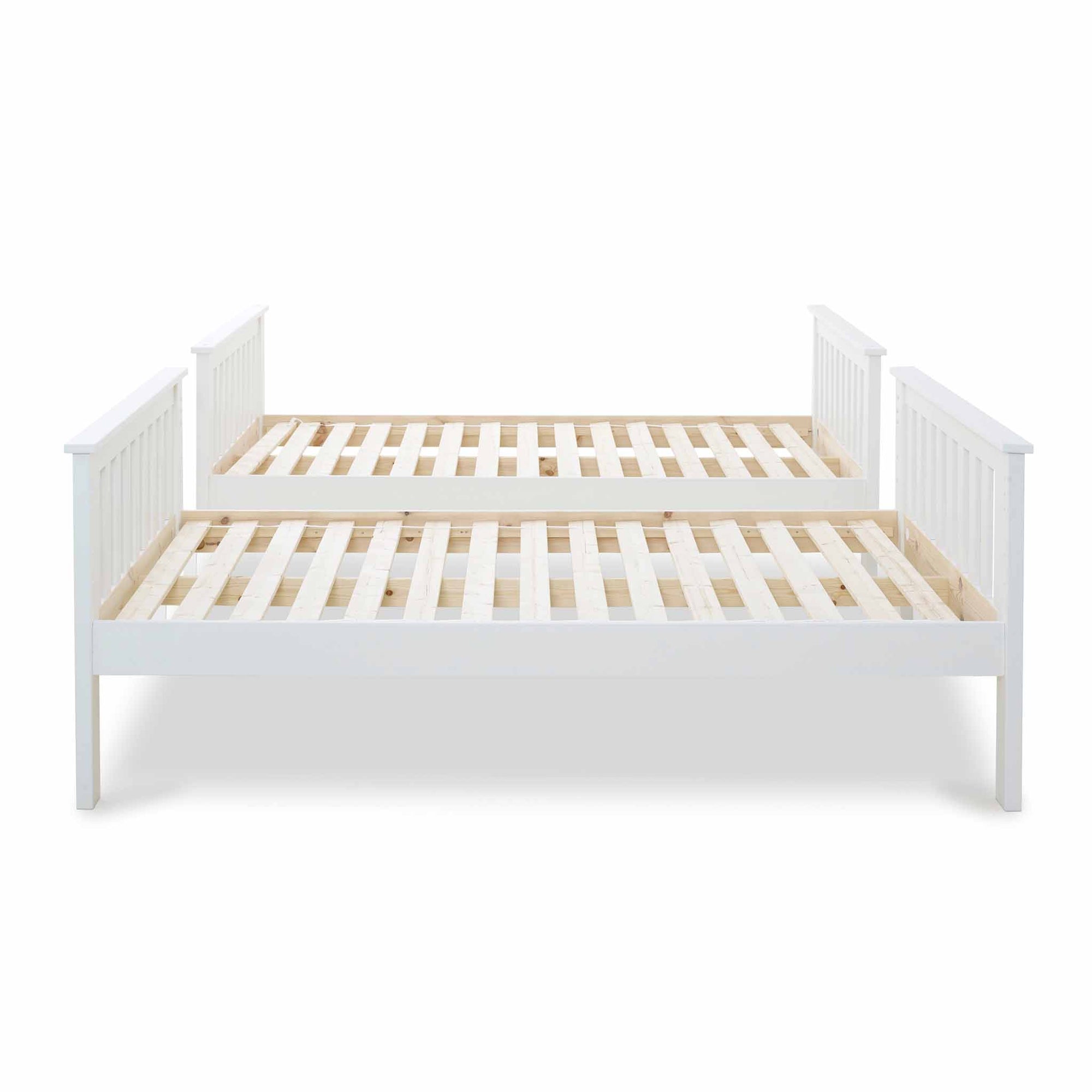 Large Quadruple White Contemporary Bunk Bed, Detachable 4ft Small ...