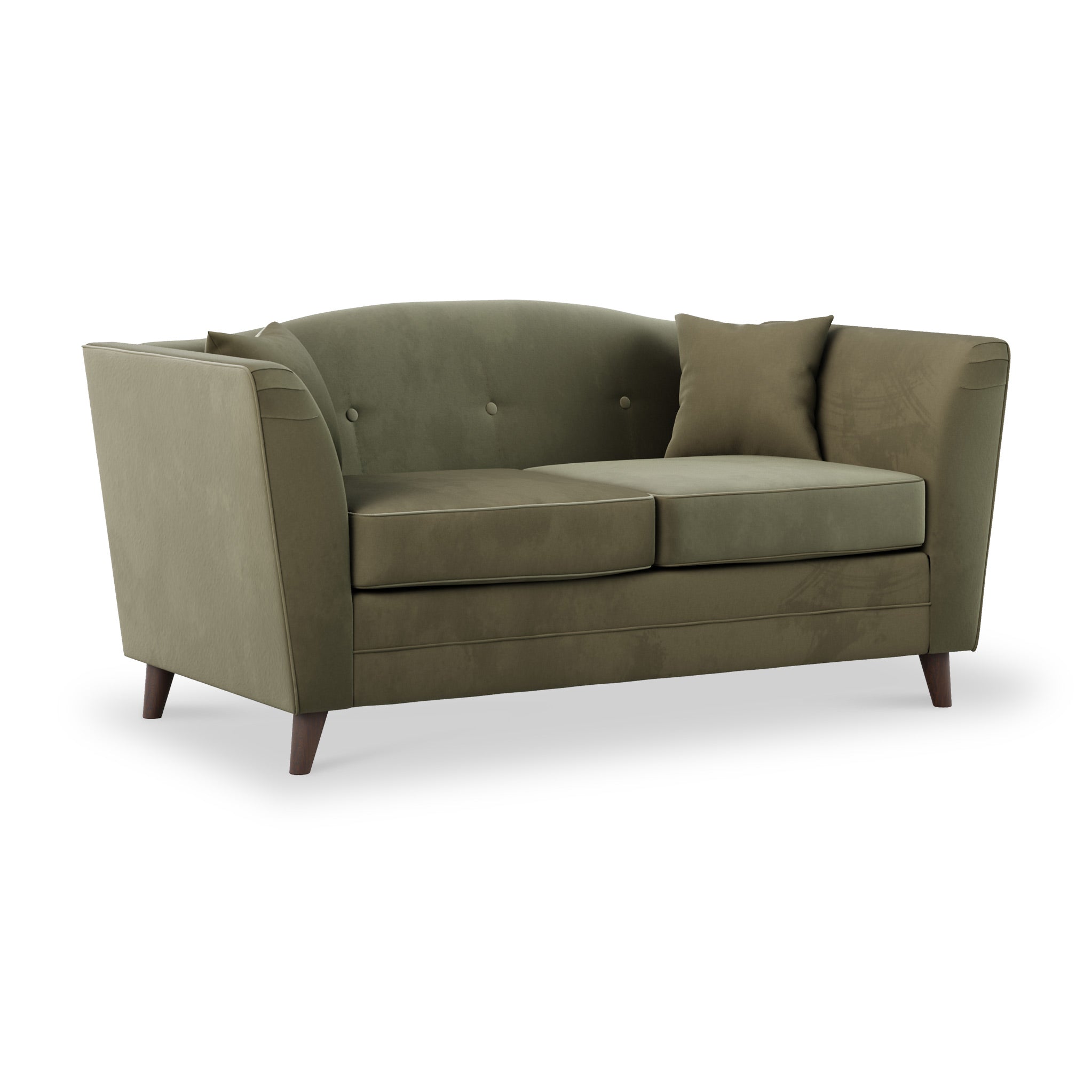 Pippa Velvet 2 Seater Sofa Modern Upholstered Fabric Couch Roseland