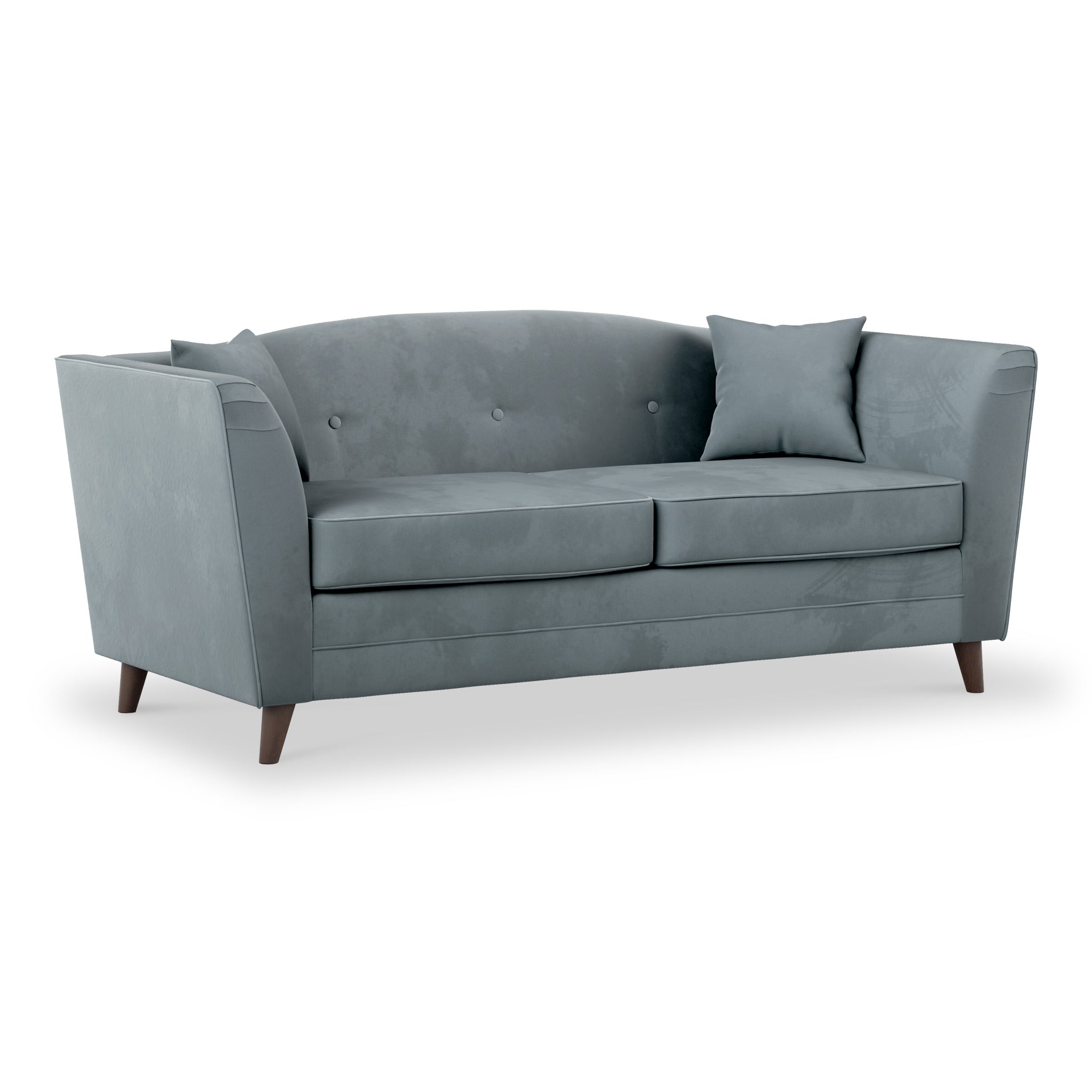 Pippa Velvet 3 Seater Sofa Modern Upholstered Fabric Couch Roseland