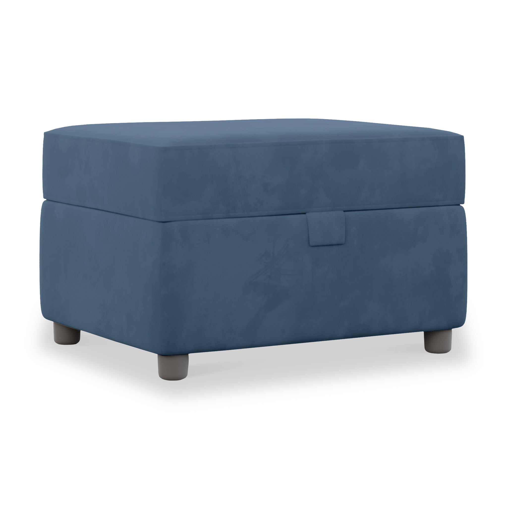 Pippa Upholstered Velvet Fabric Footstool Storage Pouffe Roseland