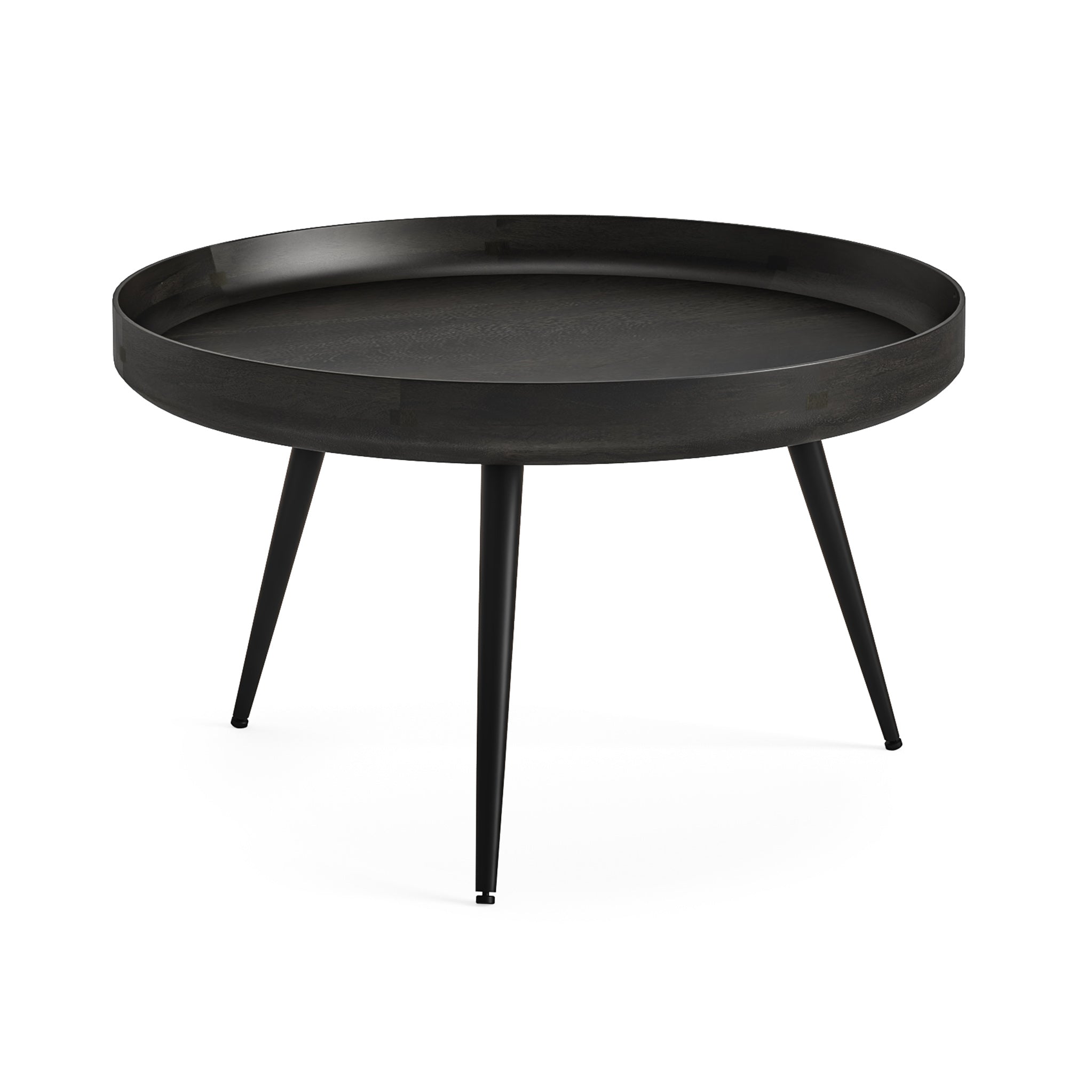 Boa Mango Wooden 80cm Round Coffee Table Natural Or Black