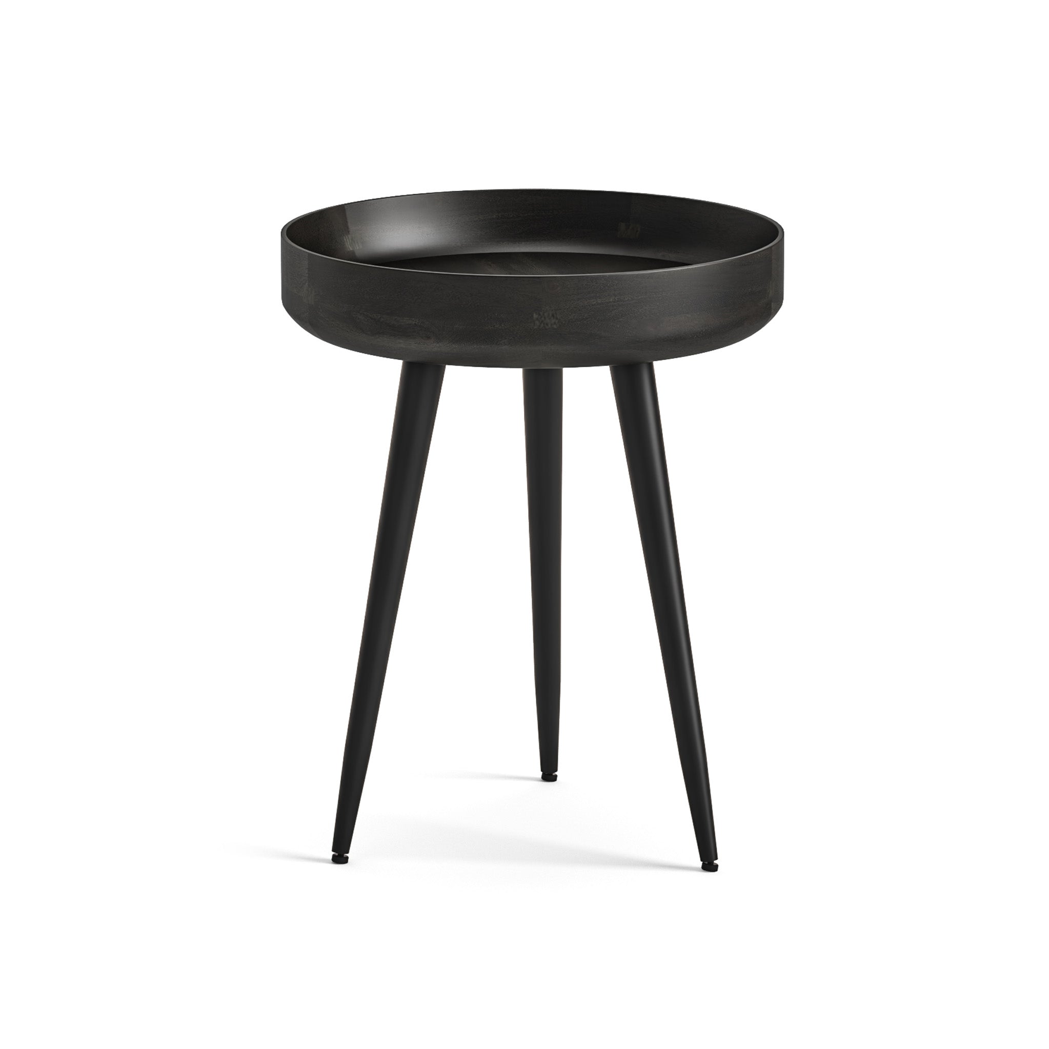 Boa Mango Wooden 48cm Round Side Table Natural Or Black Roseland