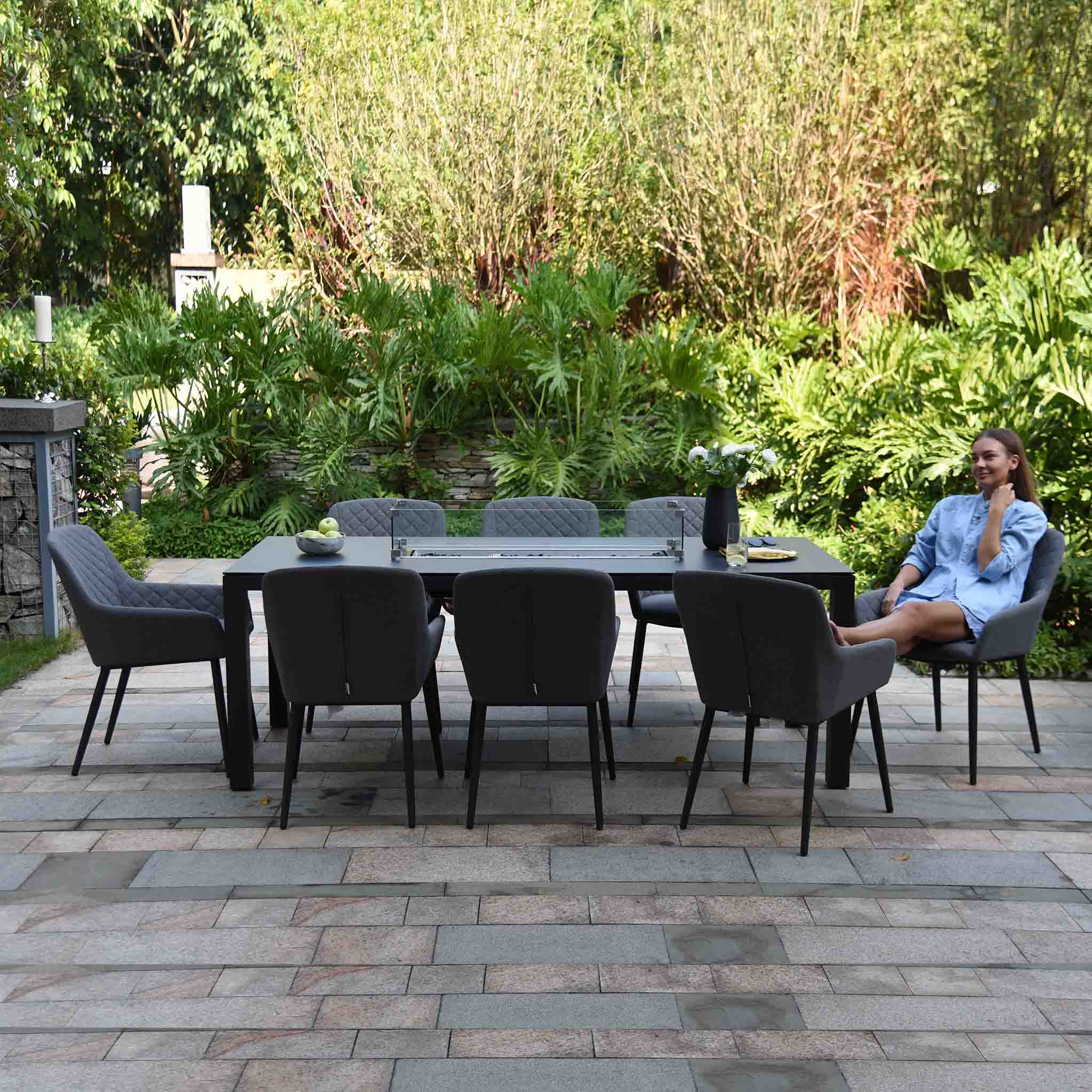 sunbrella patio furniture with fire pit