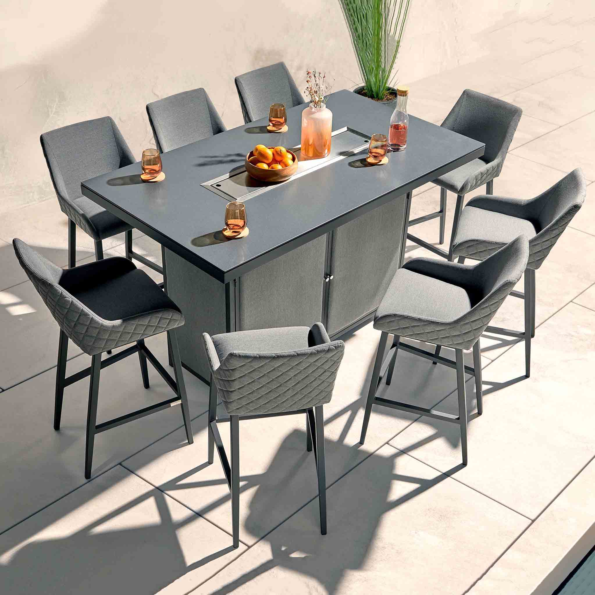 sunbrella patio furniture with fire pit