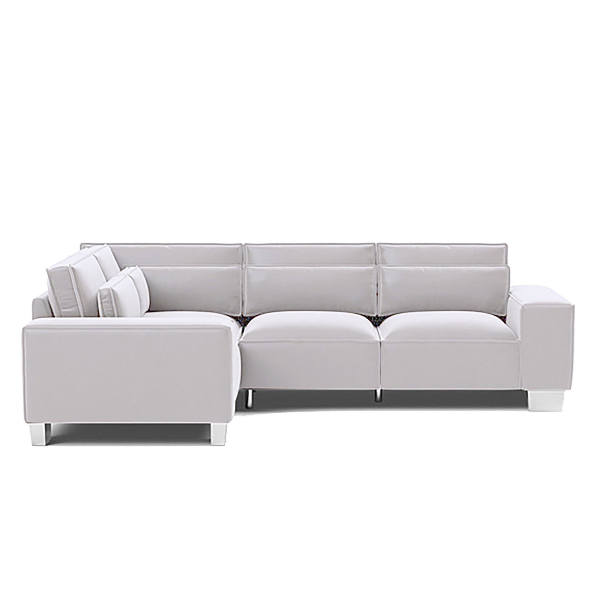 Sloane Luxury Chenille Corner Sofa Grey Fabric Couch Roseland