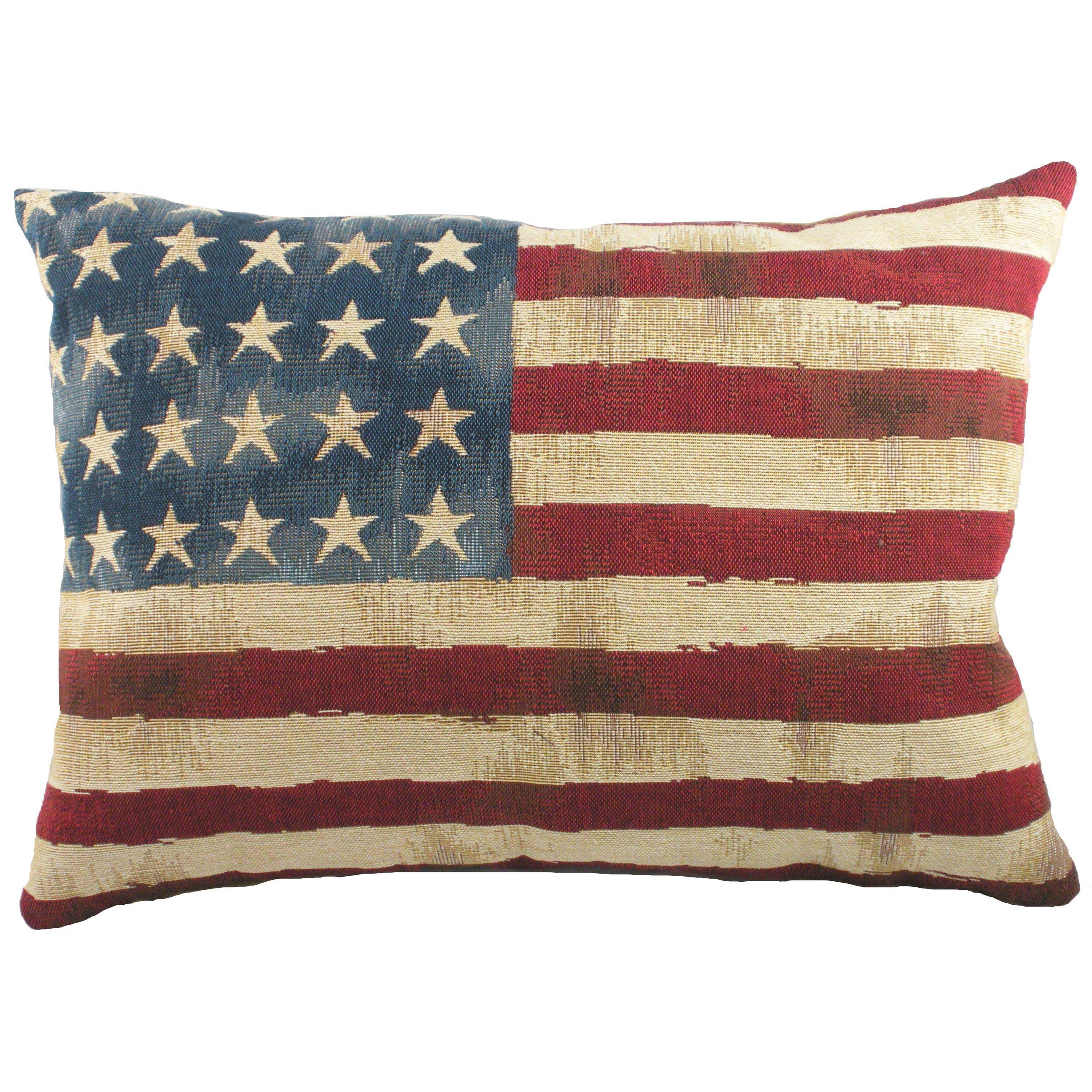 American Flag Boudoir Cushion Usa Star Stripes Tapestry Pillow