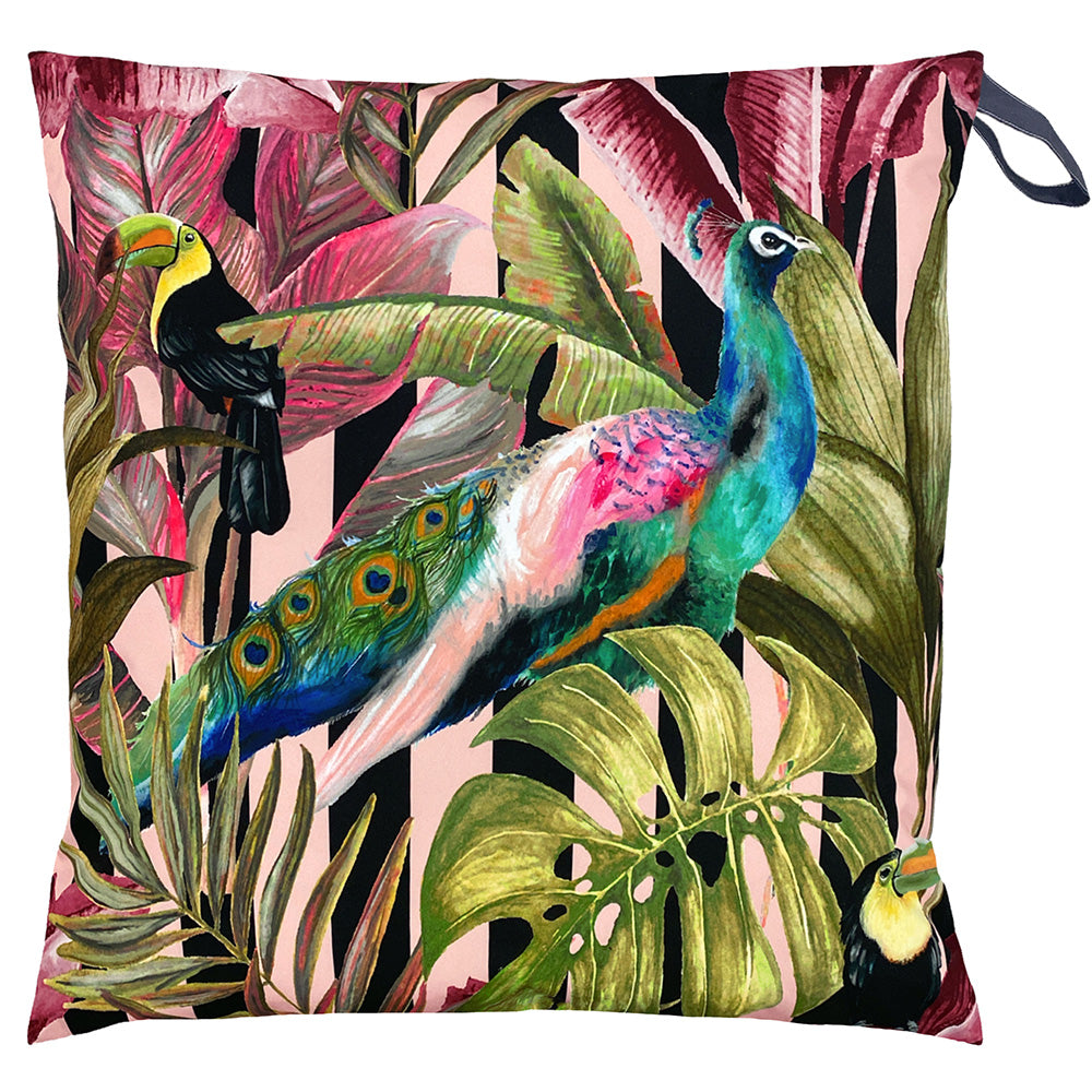 Toucan And Peacock 70cm Outdoor Polyester Floor Cushion Roseland