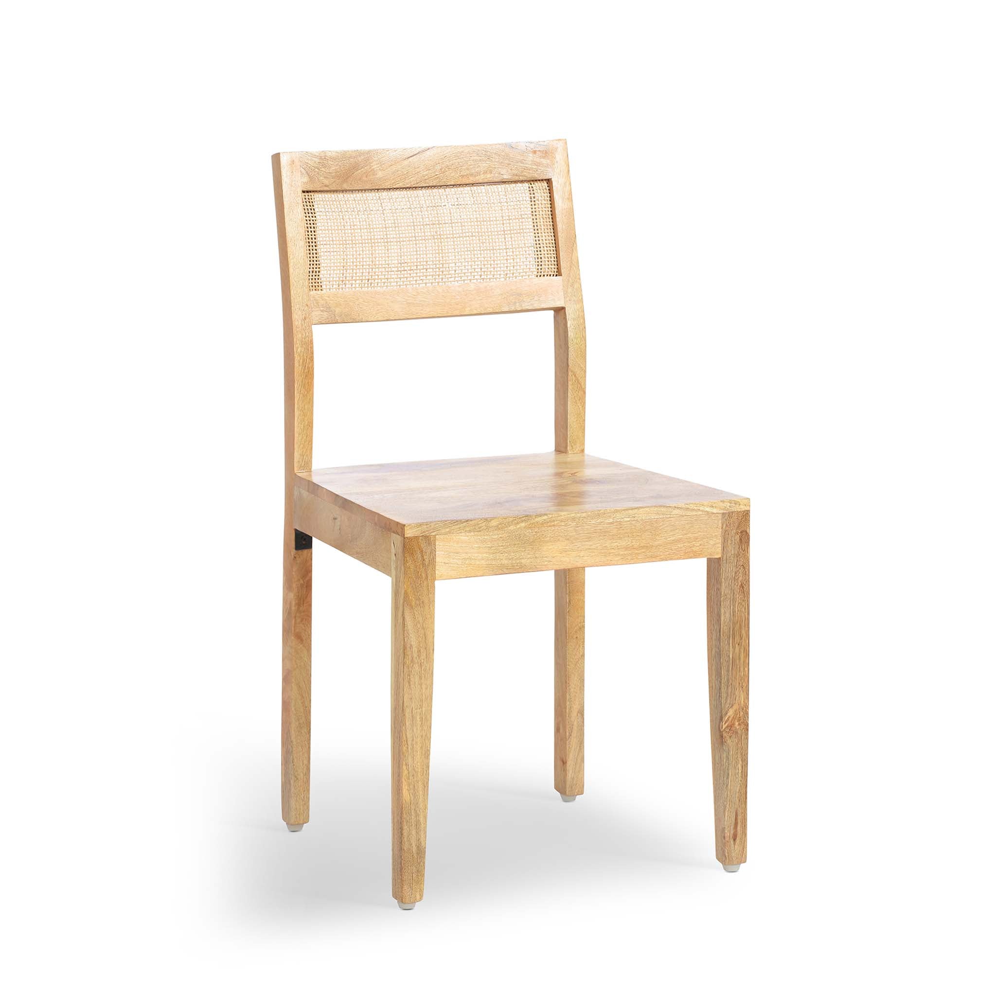 Venti Mango Wood And Cane Study Or Dining Chair Roseland