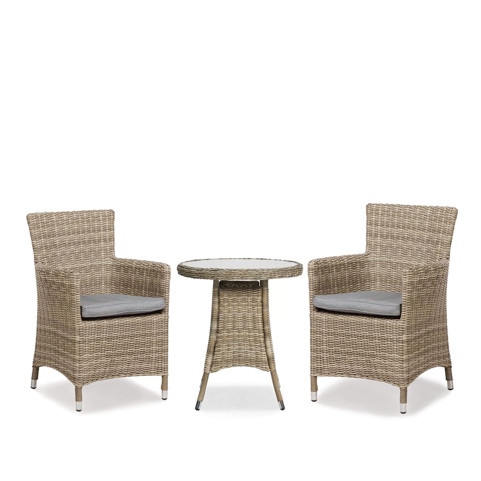 Wentworth Outdoor 2 Seat Rattan Garden Patio Bistro Set Roseland