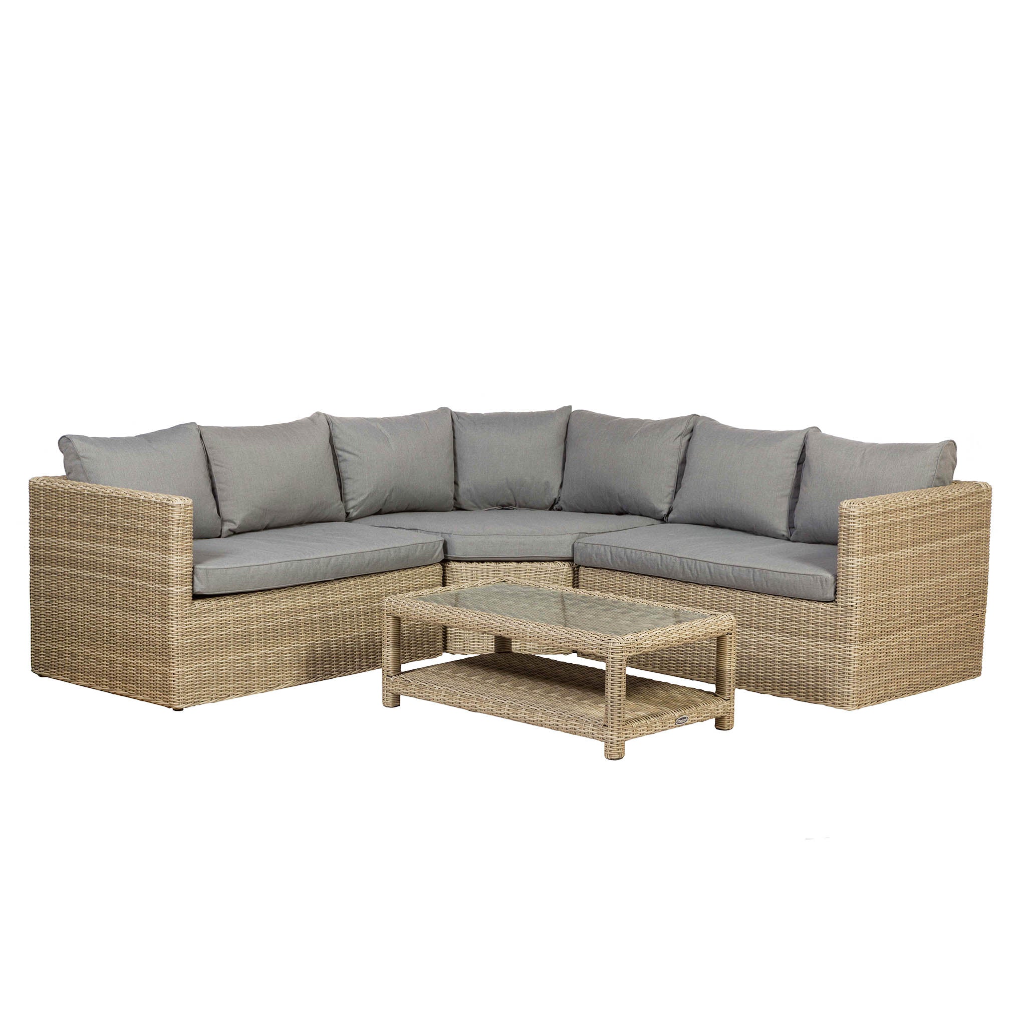 Wentworth Outdoor Living Grand Rattan Lounge Set With Coffee Table
