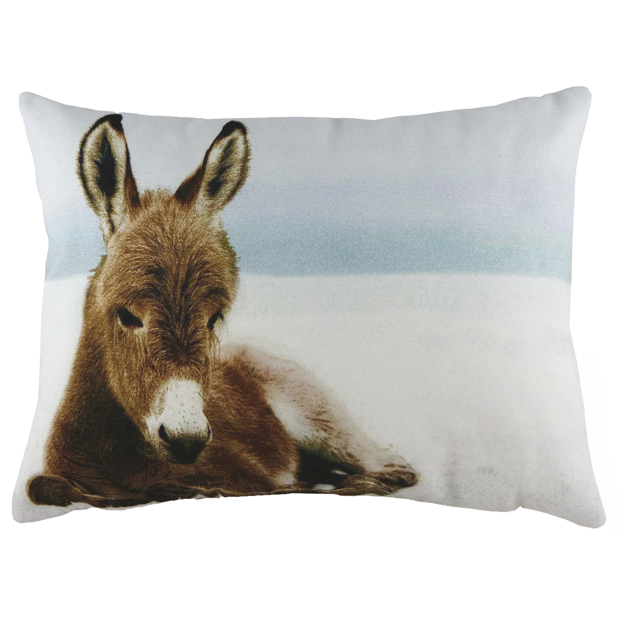 Festive Animal Print Donkey Boudoir Cushion Sofa Pillow Roseland