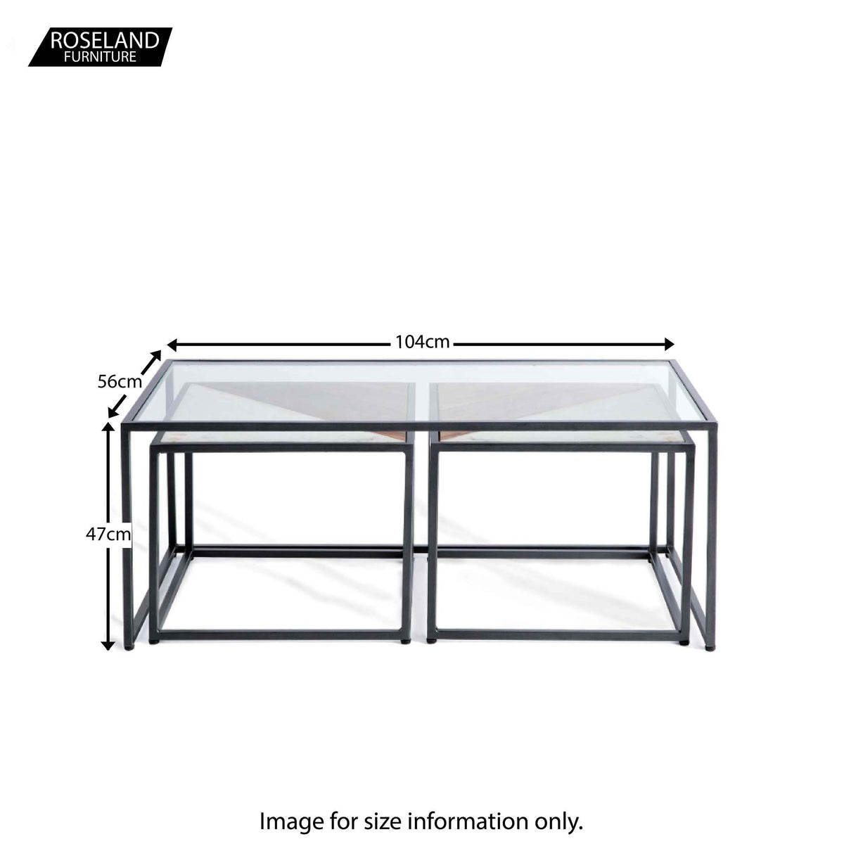 Glass Topped Coffee Table & Marble & Mango Wood Nest of Tables ...