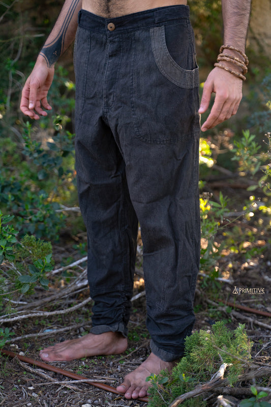 Hand Stitched Hemp Fisherman Pants