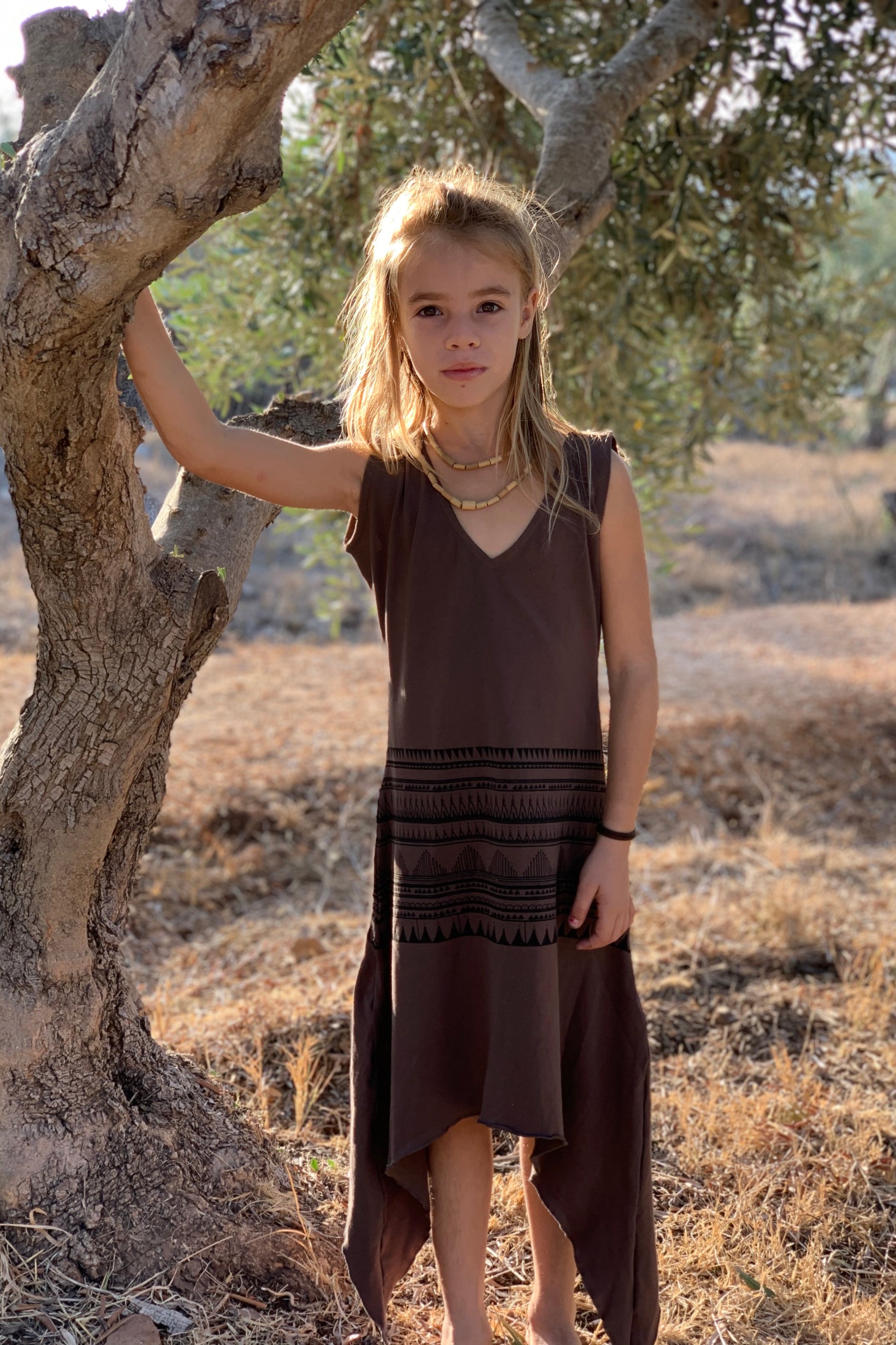Girls Tribal Outfit ⋙⋘ Pixie Pointy Dress + Tribal Leggings ⋙ Organic –  Primitive Tribal Craft