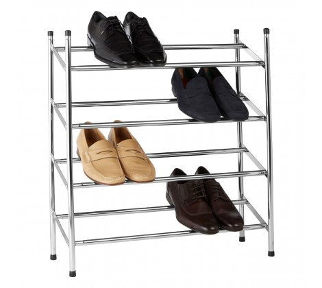 chrome shoe rack