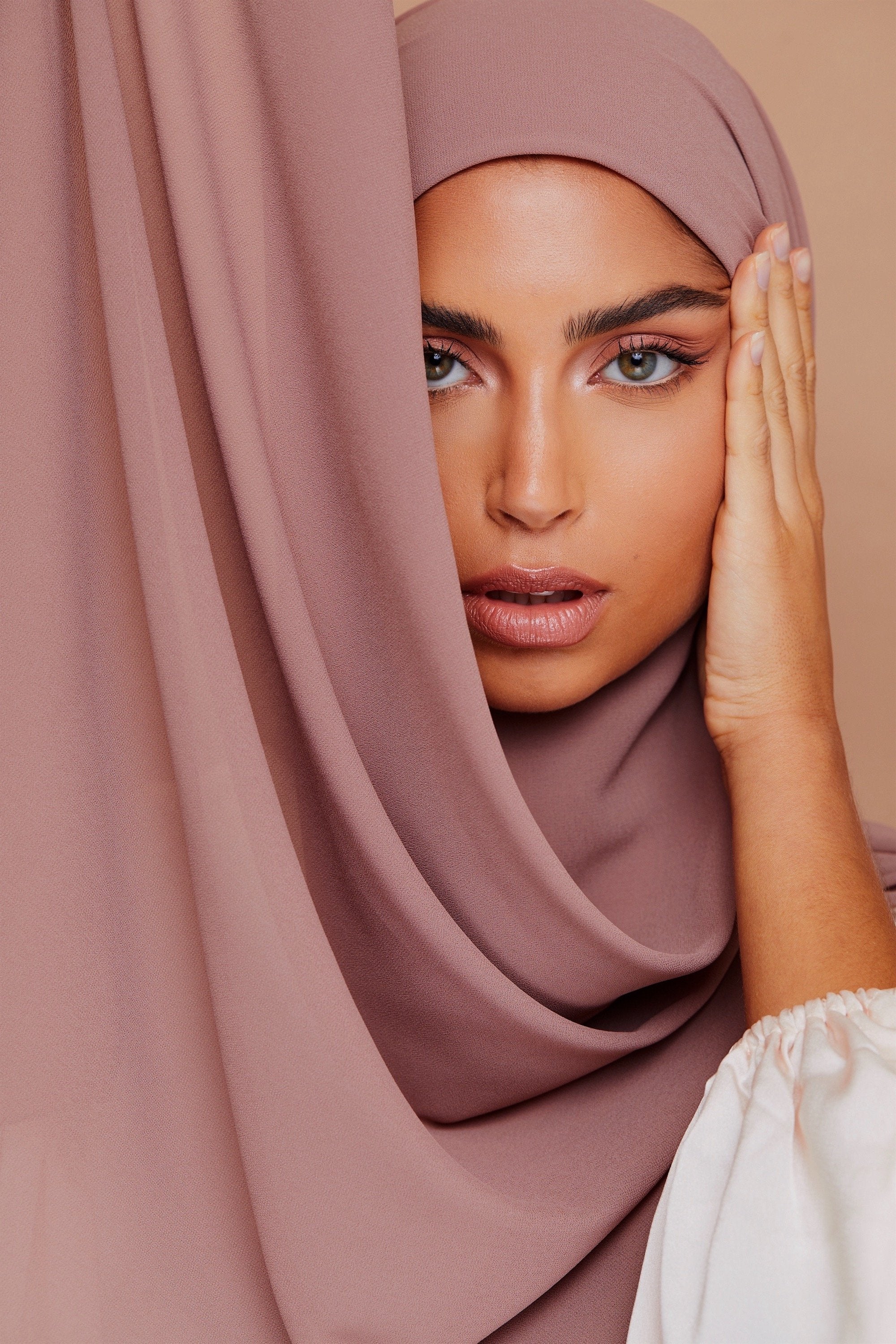 Dusty Rose Chiffon Hijab VOILE CHIC Best Chiffon Hijab