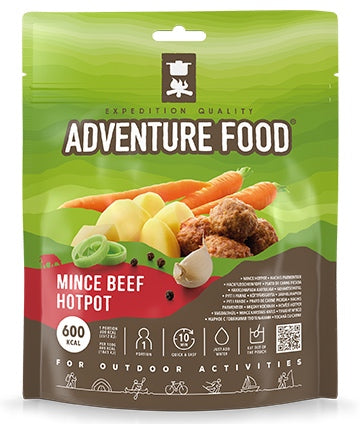 Se Adventure Food Minced beef hotpot - Frysetørret mad hos Survivalstore.dk