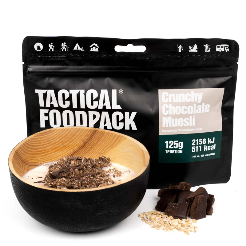 Se Sprød müsli med chokolade - frysetørret mad - Tactical Foodpack hos Survivalstore.dk